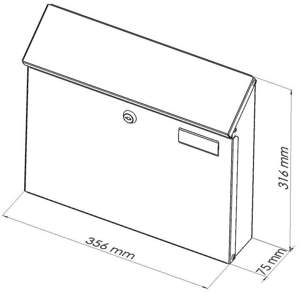 Briefkasten 968 anthrazit