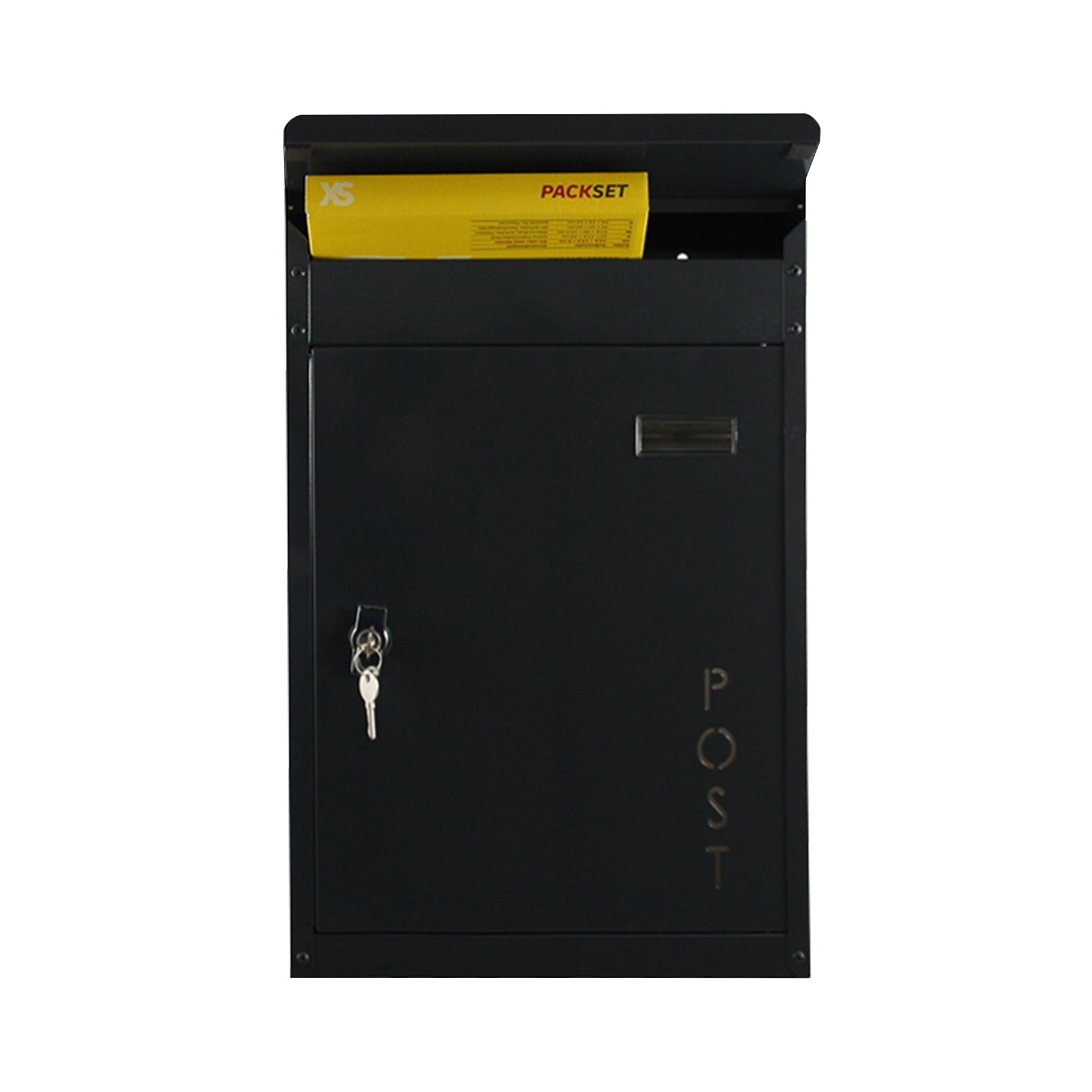 Briefkasten Tiamat 854 anthrazit mit Edelstahldach