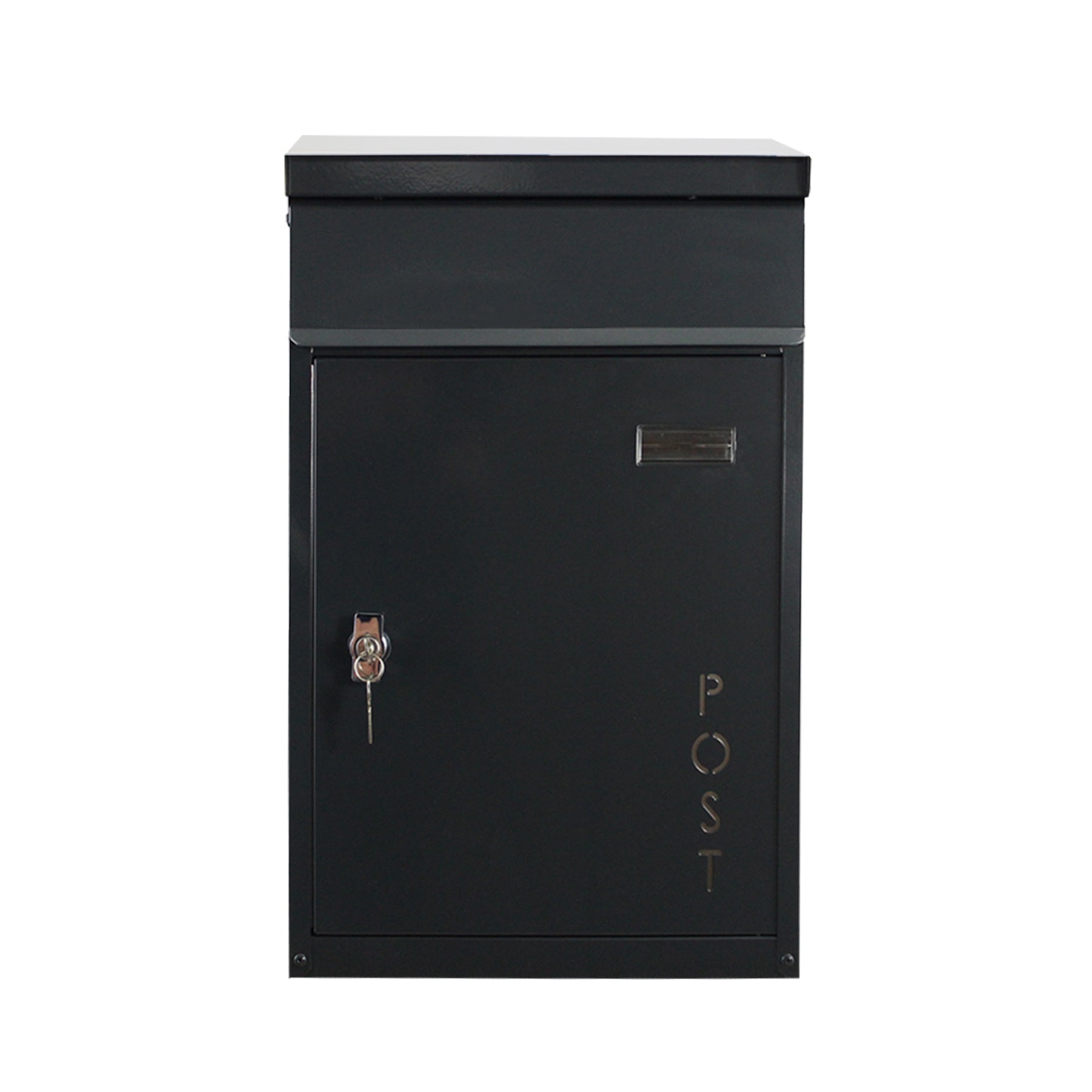 Briefkasten Tiamat 854 anthrazit mit Edelstahldach