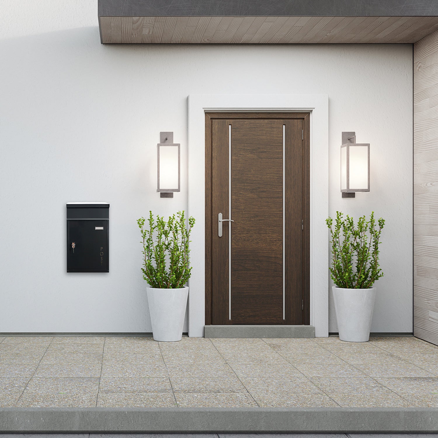 Briefkasten Tiamat 854 anthrazit mit 4 Schlüsseln