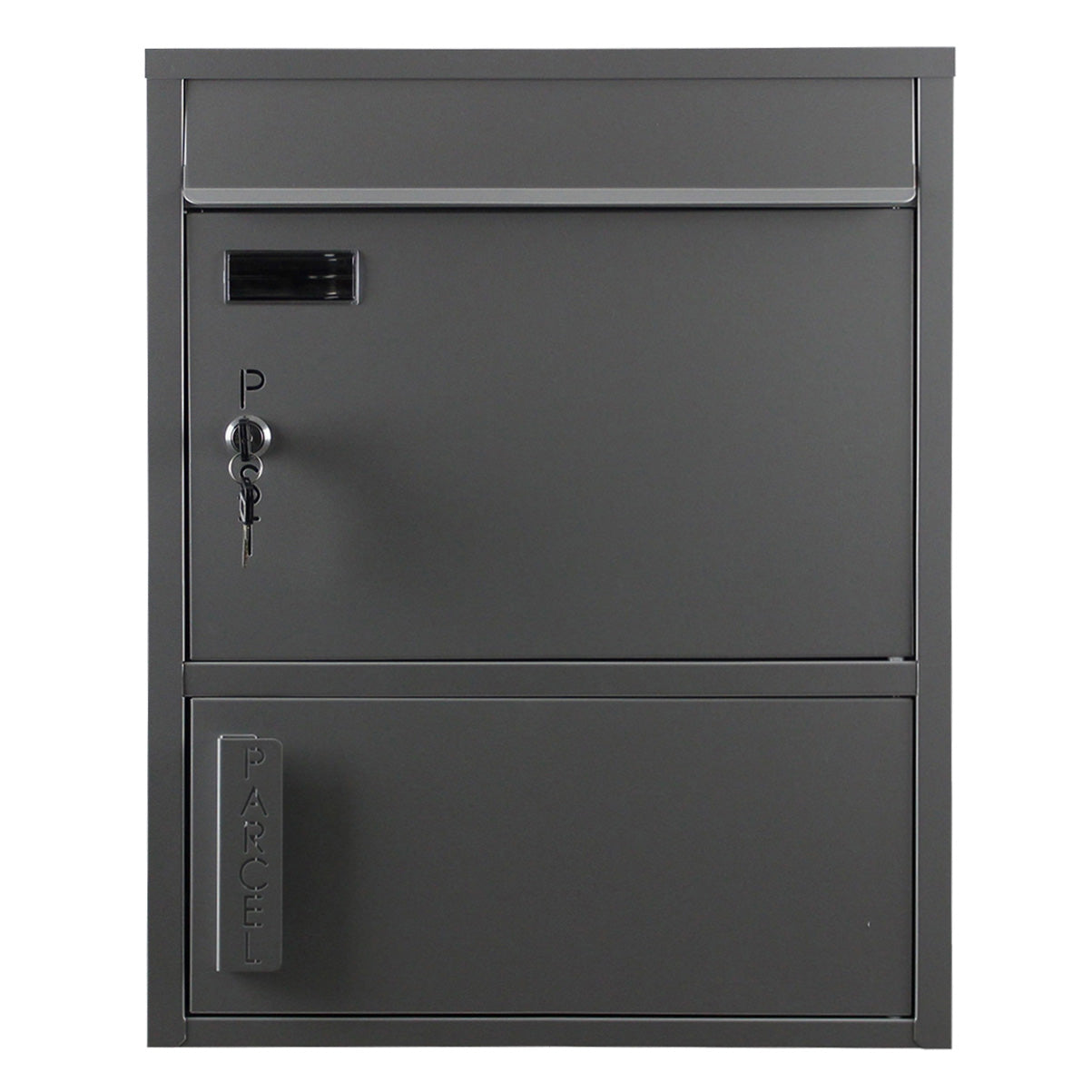 Briefkasten mit Paketfach 921 Tiamat silber-grau