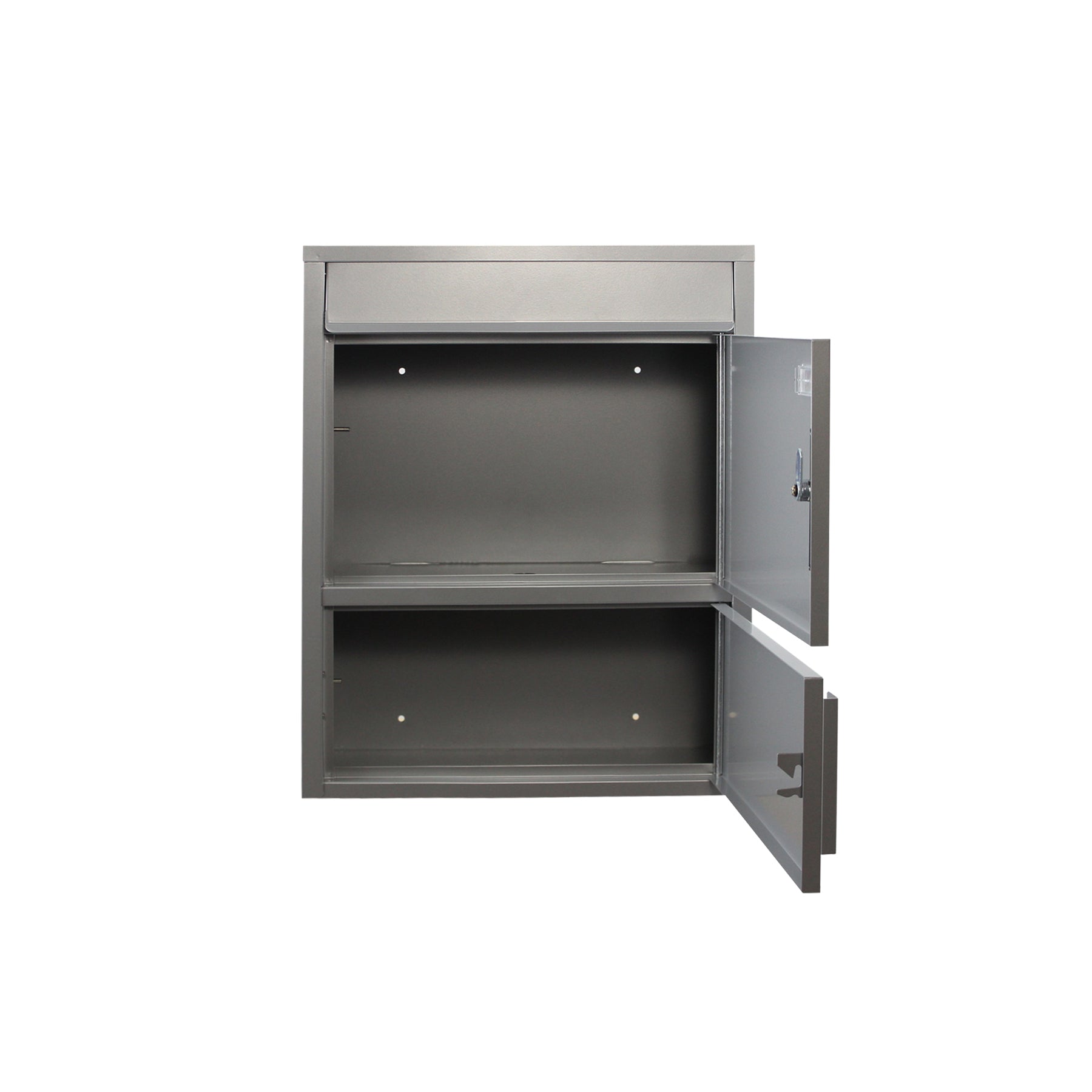 Briefkasten mit Paketfach 921 Tiamat silber-grau