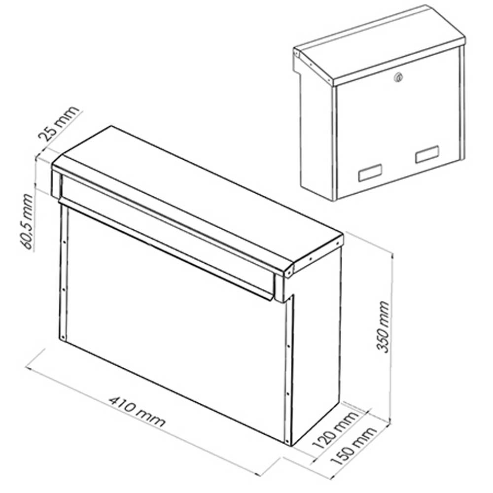 Zaunbriefkasten 925 anthrazit mit Rückentnahme, wetterfest & robust
