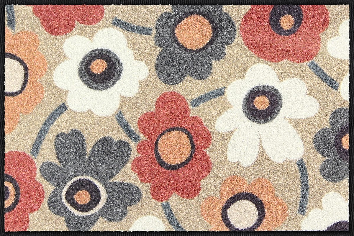Eingangsmatte 50x75 Blooming Harmony blue-rose Beige