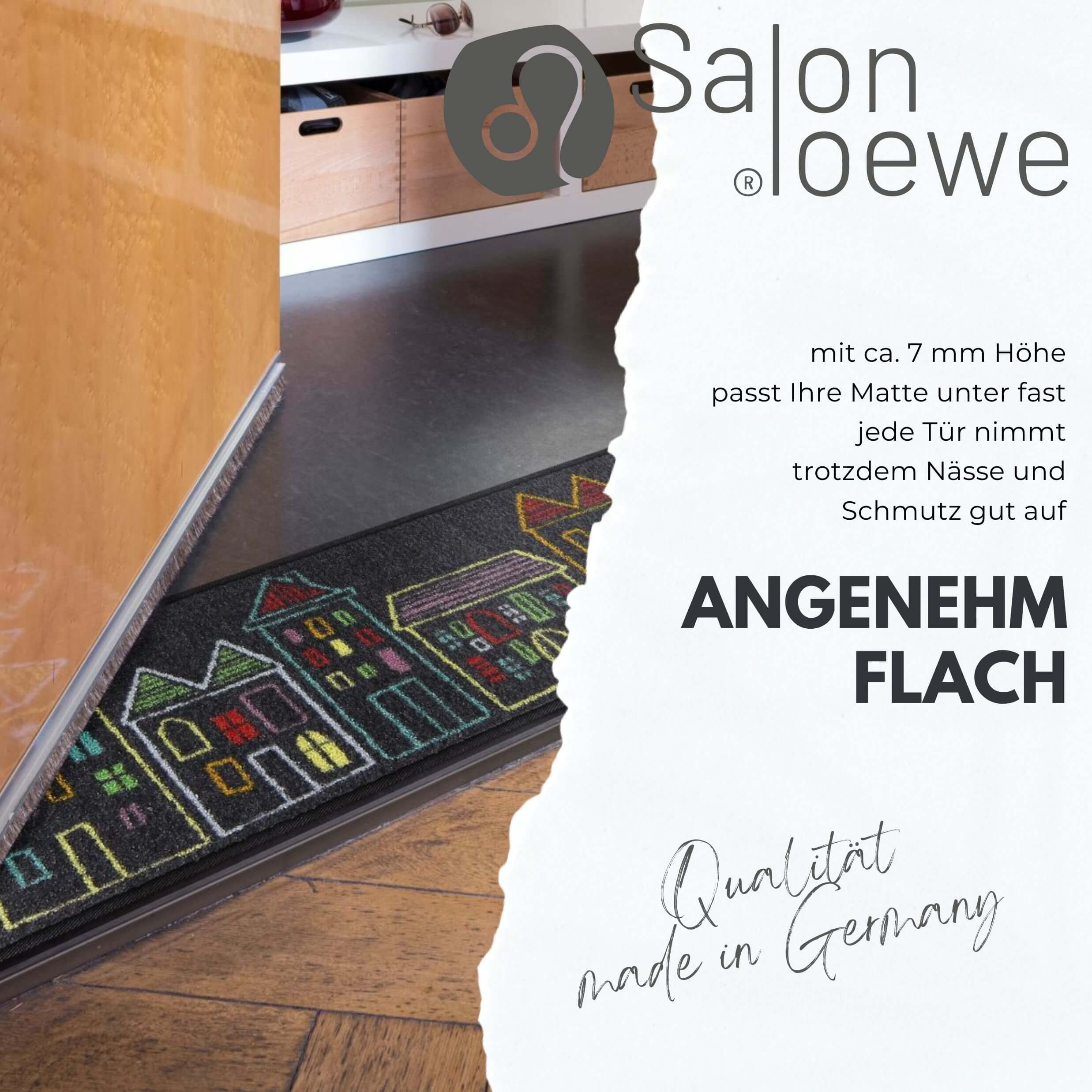 Eingangsmatte 50x75 Woodland Folk Hellgrau