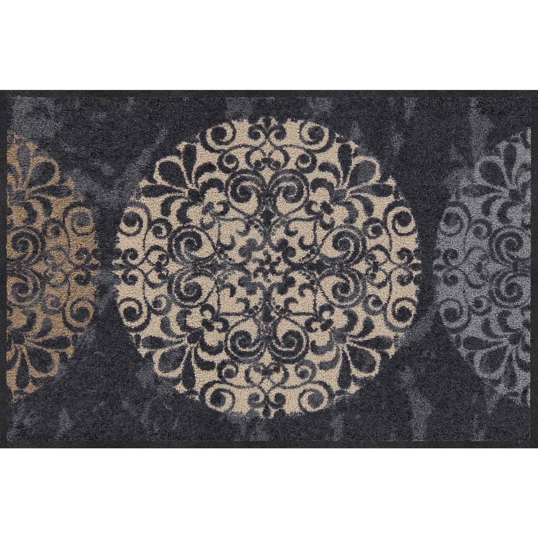 Fußmatte 50x75 Fliesenkreise anthrazit