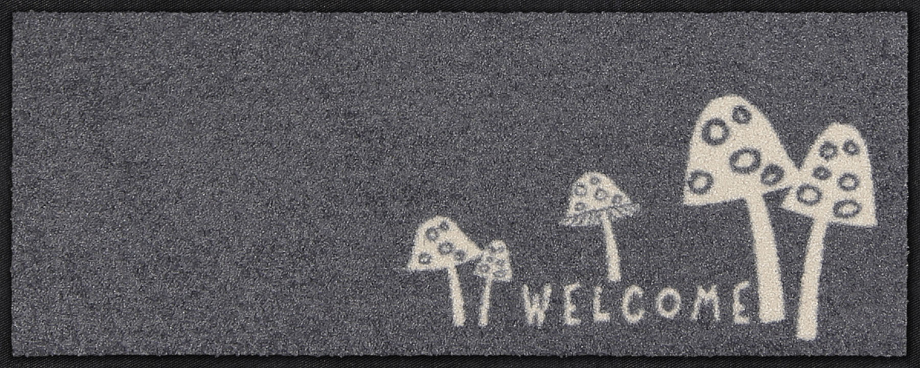 Fußabtreter klein 30x75 Welcome Mushrooms grau
