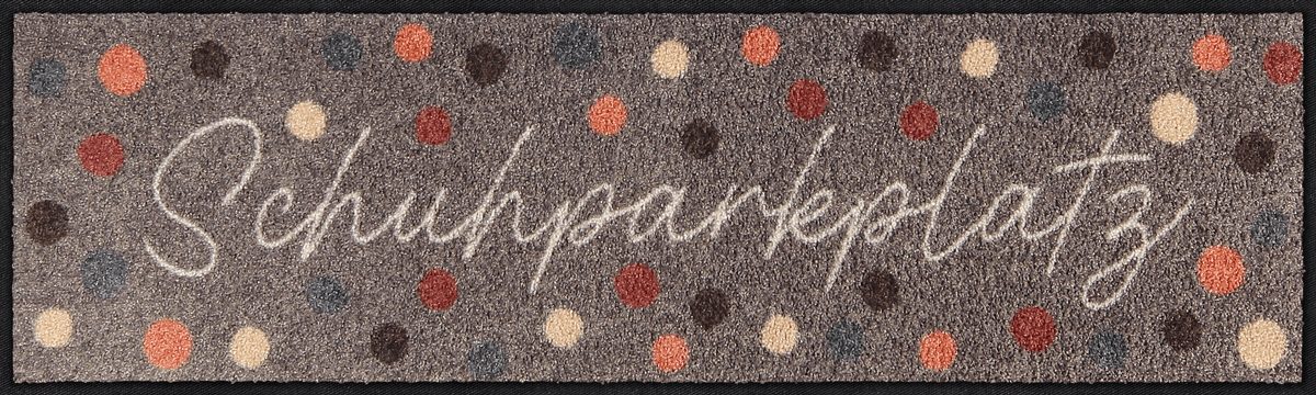 Läufer klein 30x100 Schuhparkplatz Dots beige