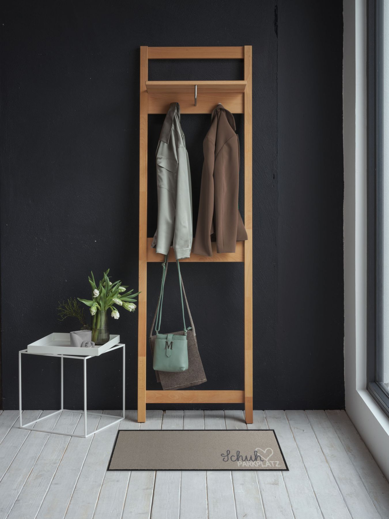 Läufer klein 30x100 Schuhparkplatz pur taupe