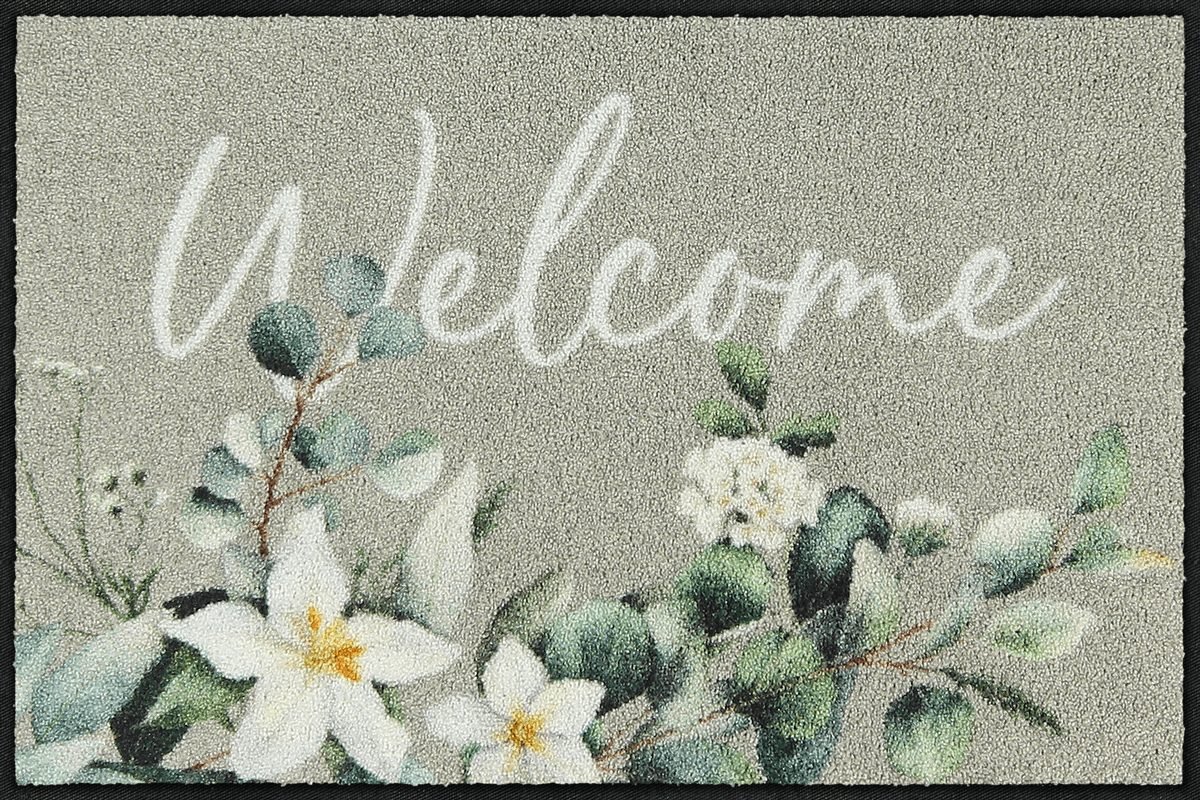 Fußmatte 50x75 Botanical Welcome salbei