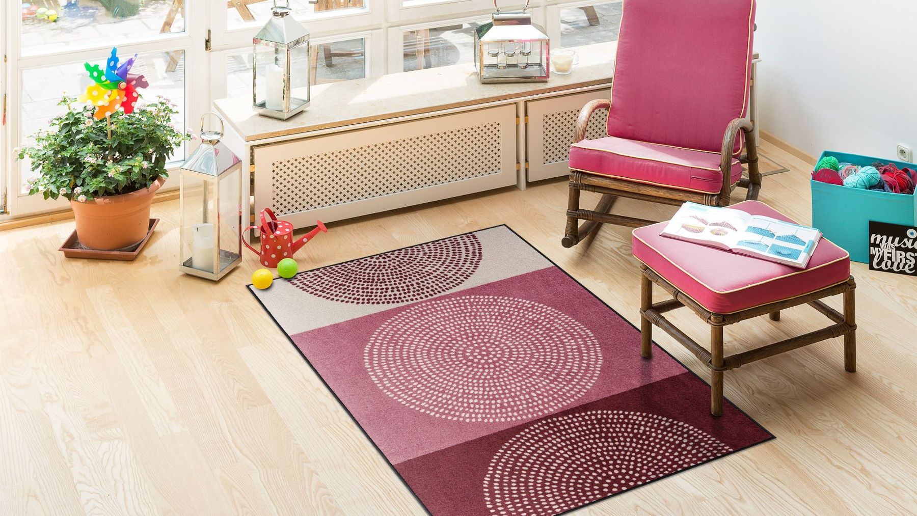 Wohnteppich 115x175 Nestor rose