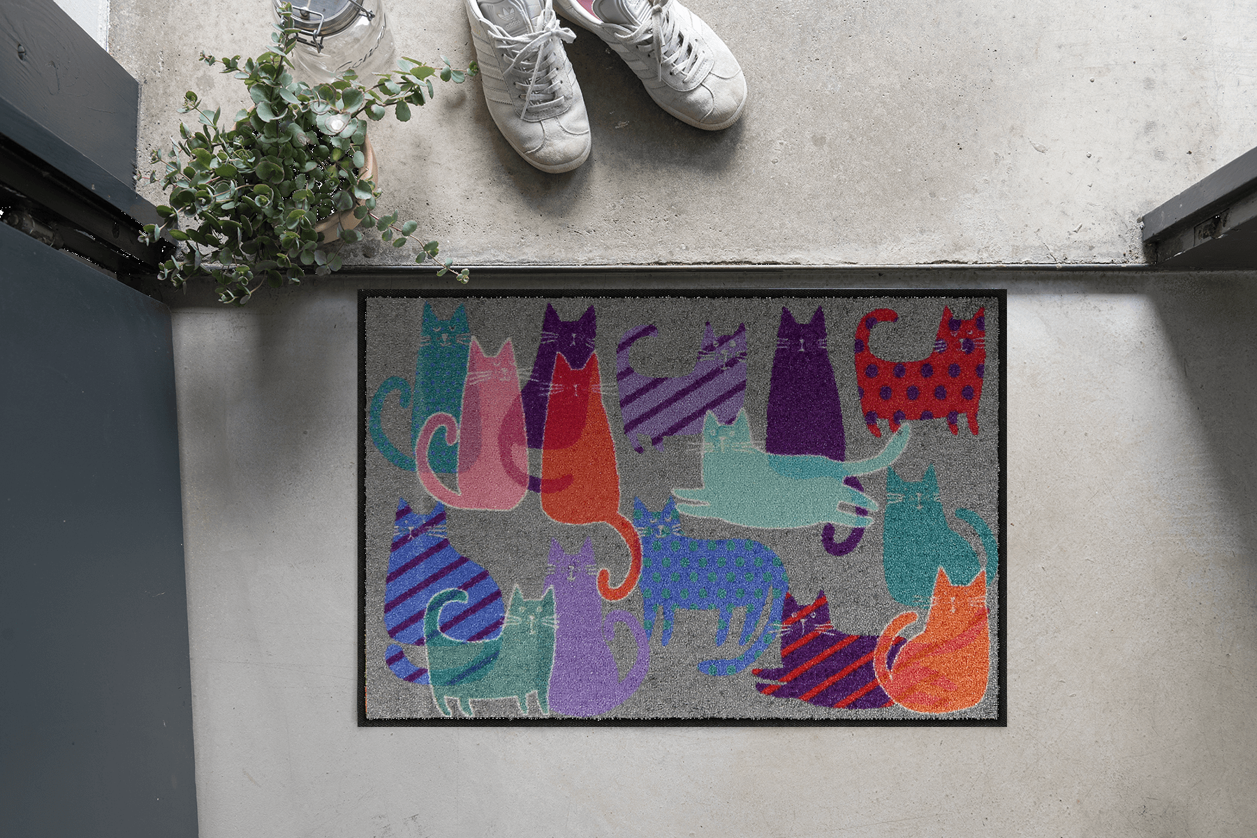 Fußmatte 50x75 Cats Meeting blau