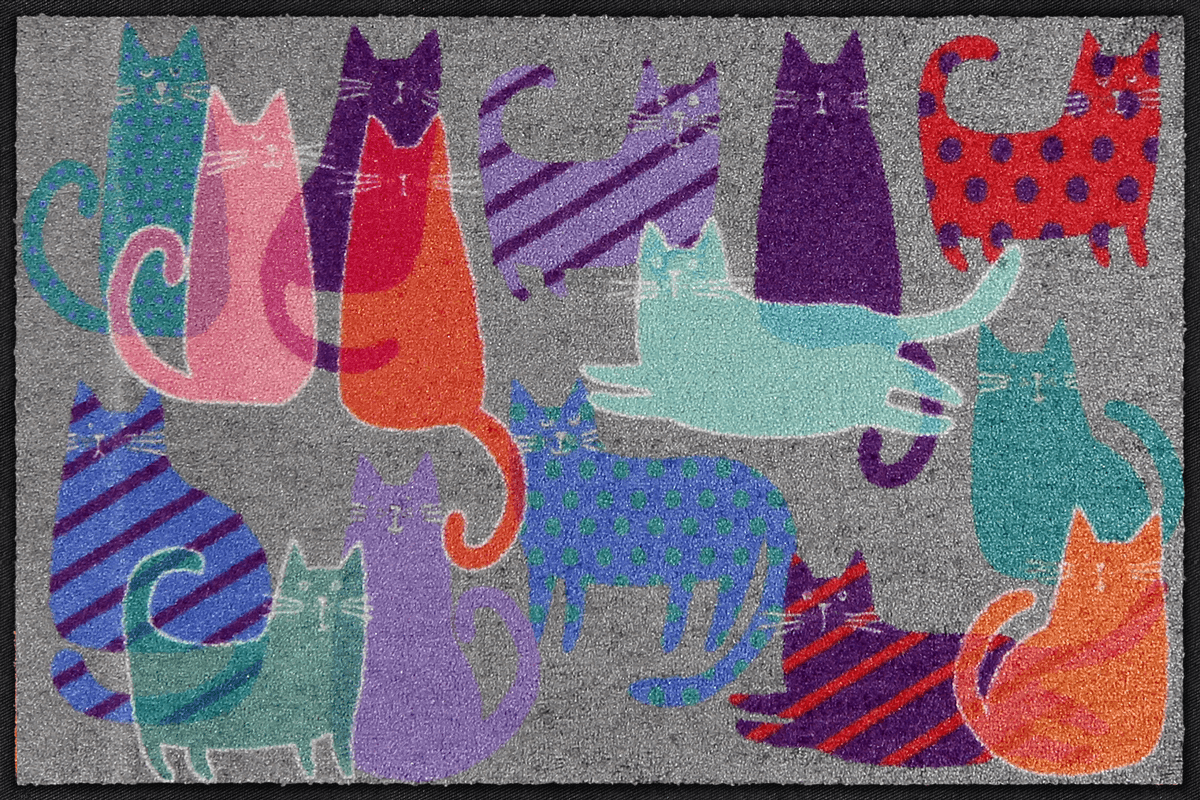 Fußmatte 50x75 Cats Meeting blau