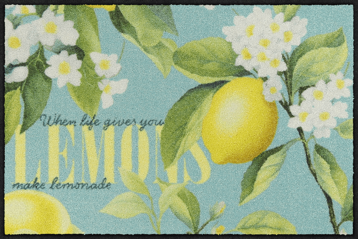 Fußmatte 50x75 Happy Lemon gelb