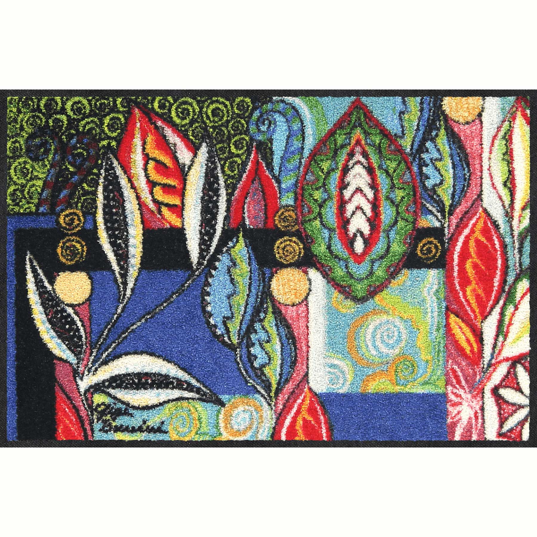 Fußmatte 50x75 Foglie nel vento blau