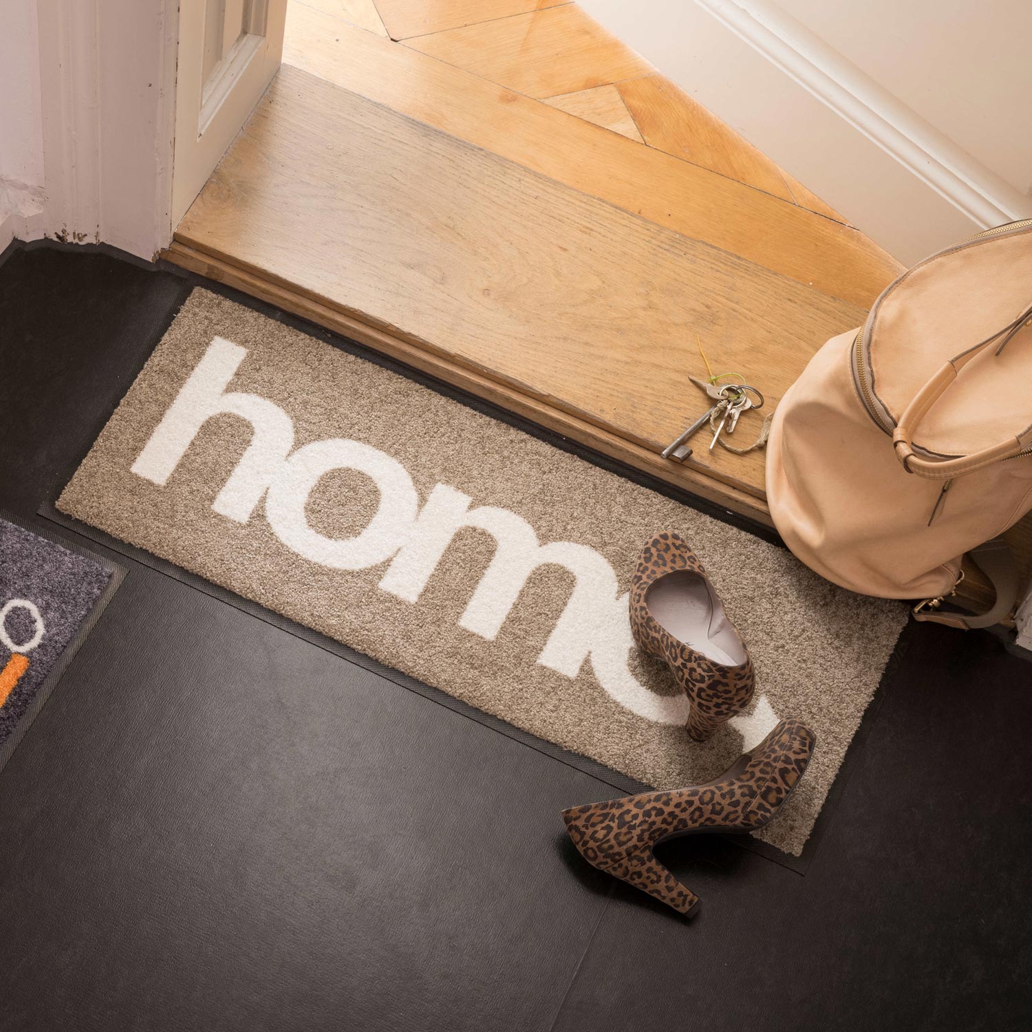 Fußabtreter klein 30x75 Home Star taupe sand