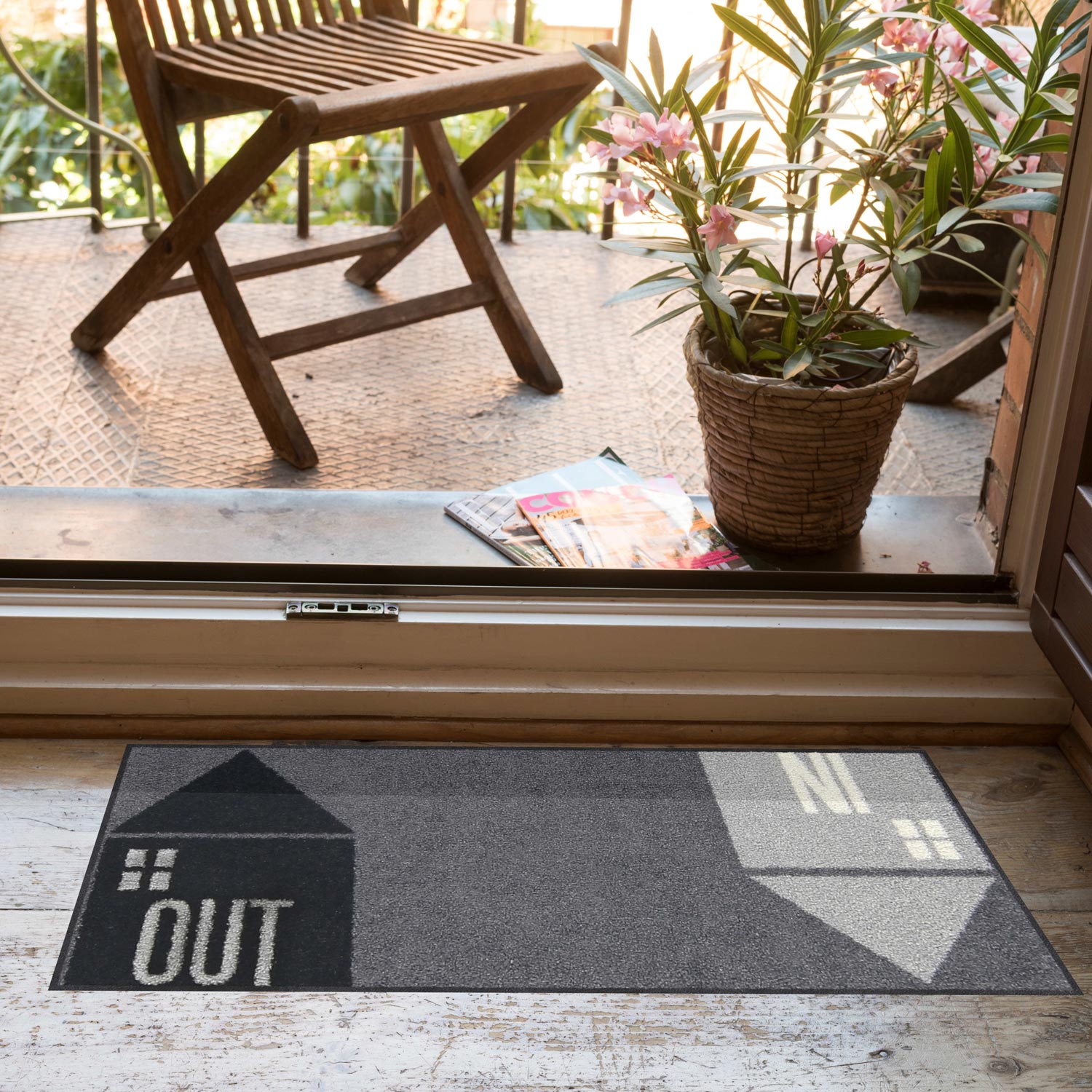 Fußabtreter klein 30x75 In and Out grau