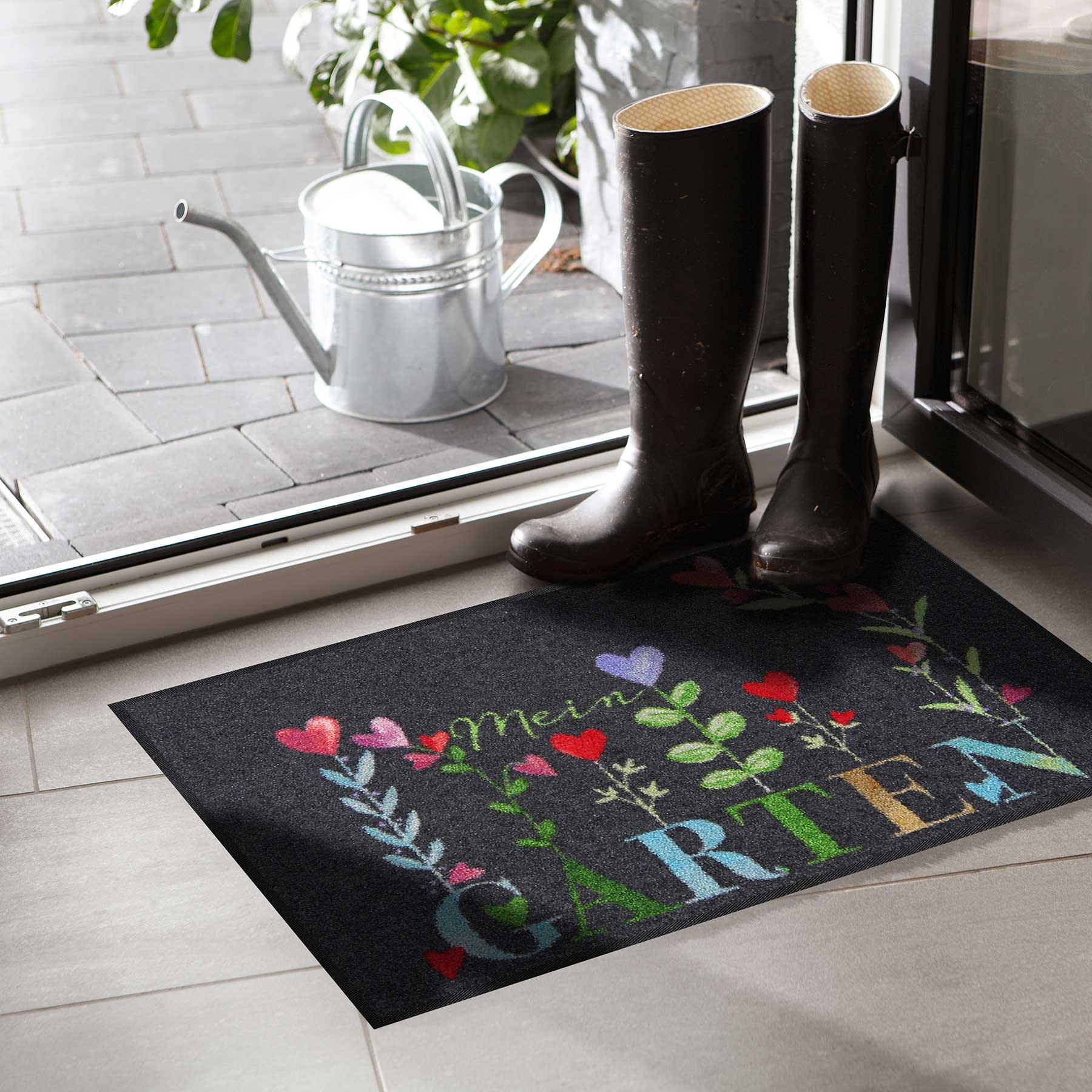 Fußmatte 50x75 Mein Garten grey anthrazit