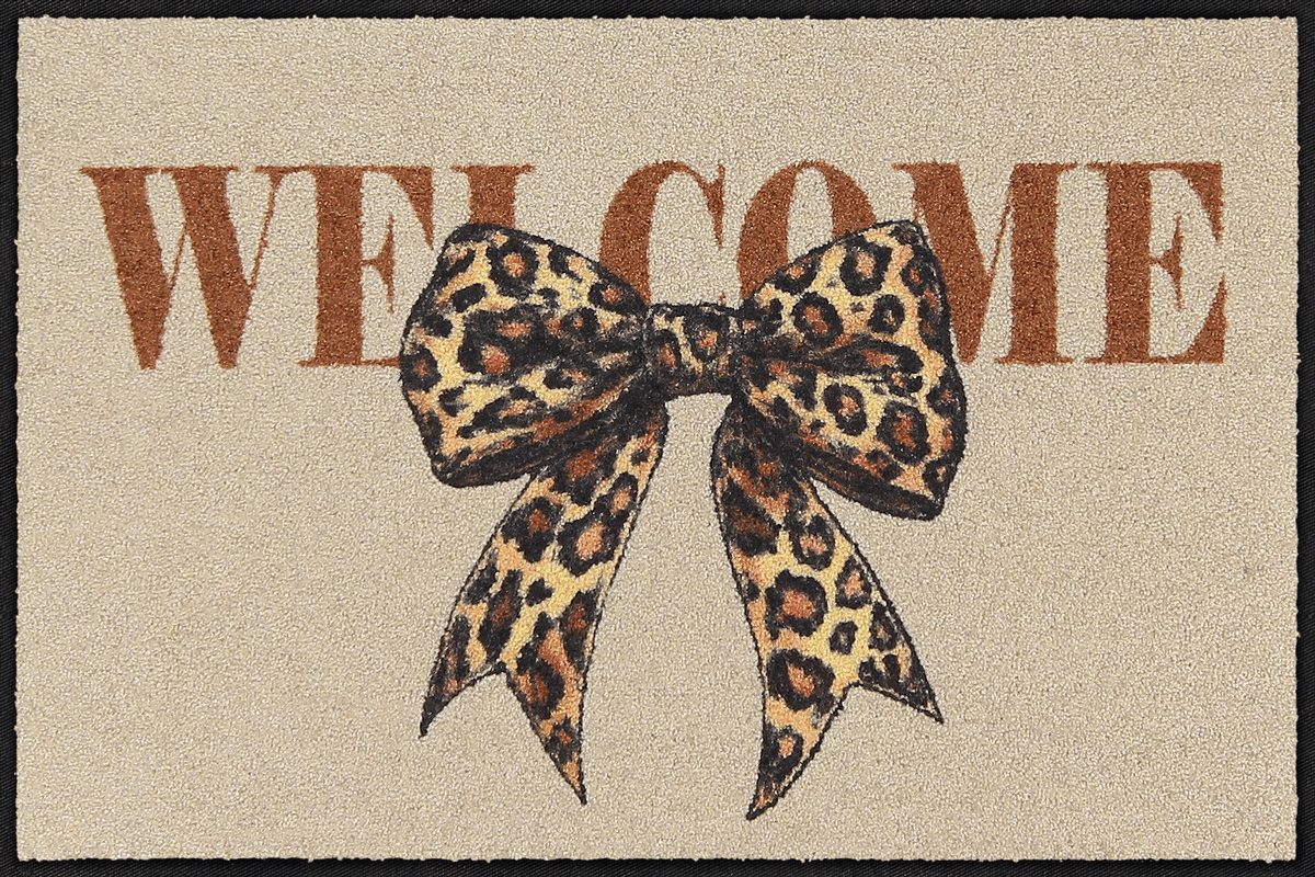 Fußmatte 50x75 Welcome Ribbon braun