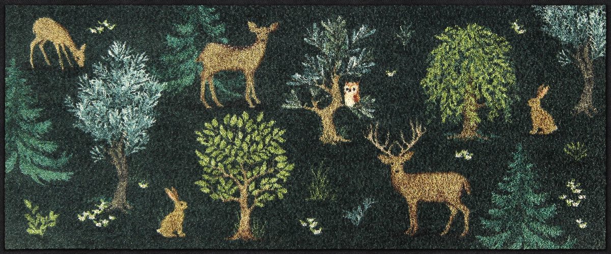 Läufer 50x120 Forest Moments Dunkelgrün