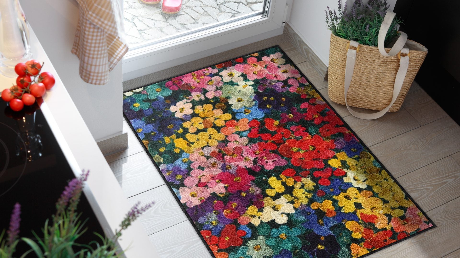 Läufer 75x120 Mille Fleurs Bunt