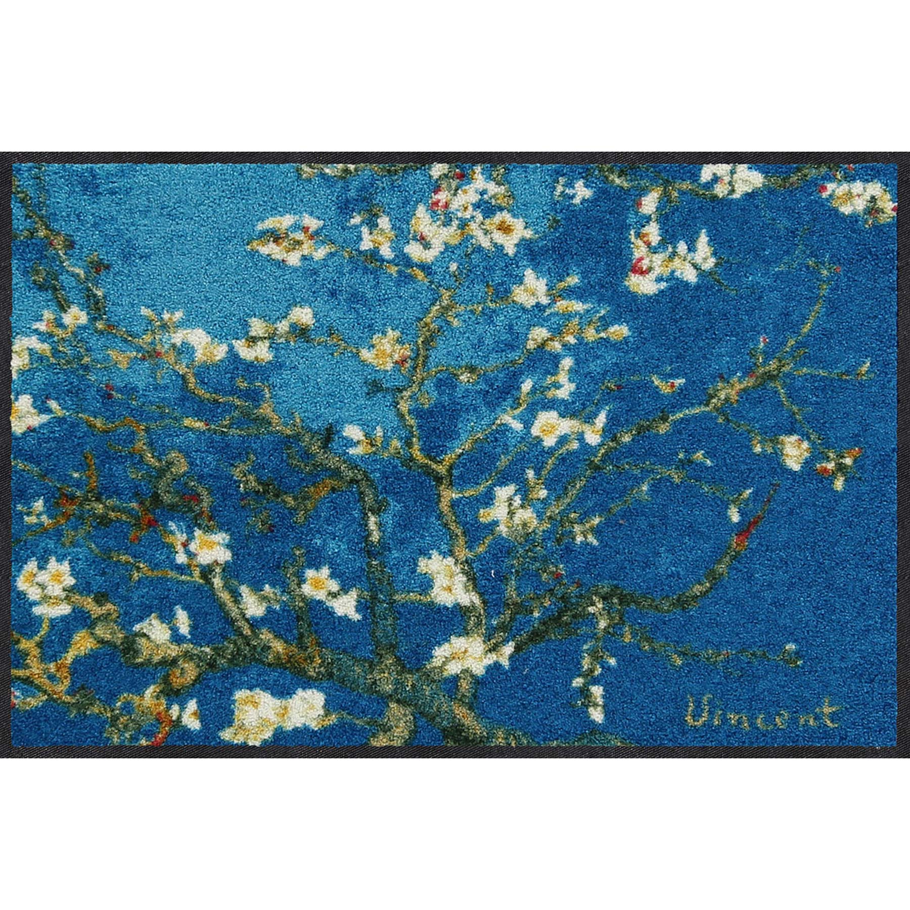 Fußmatte 50x75 Mandelbaum türkis blau