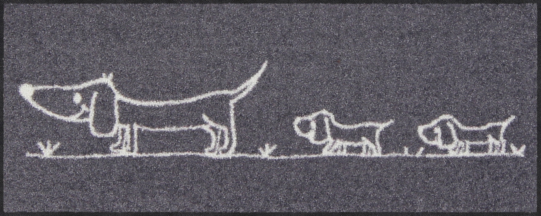 Fußabtreter klein 30x75 Hereingedackelt anthrazit