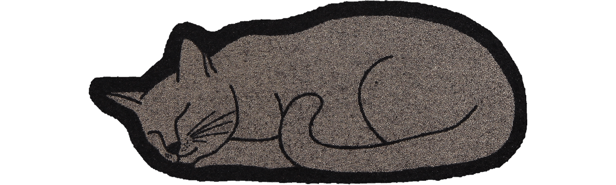 Fußabtreter klein 30x75 Shape Cat grau