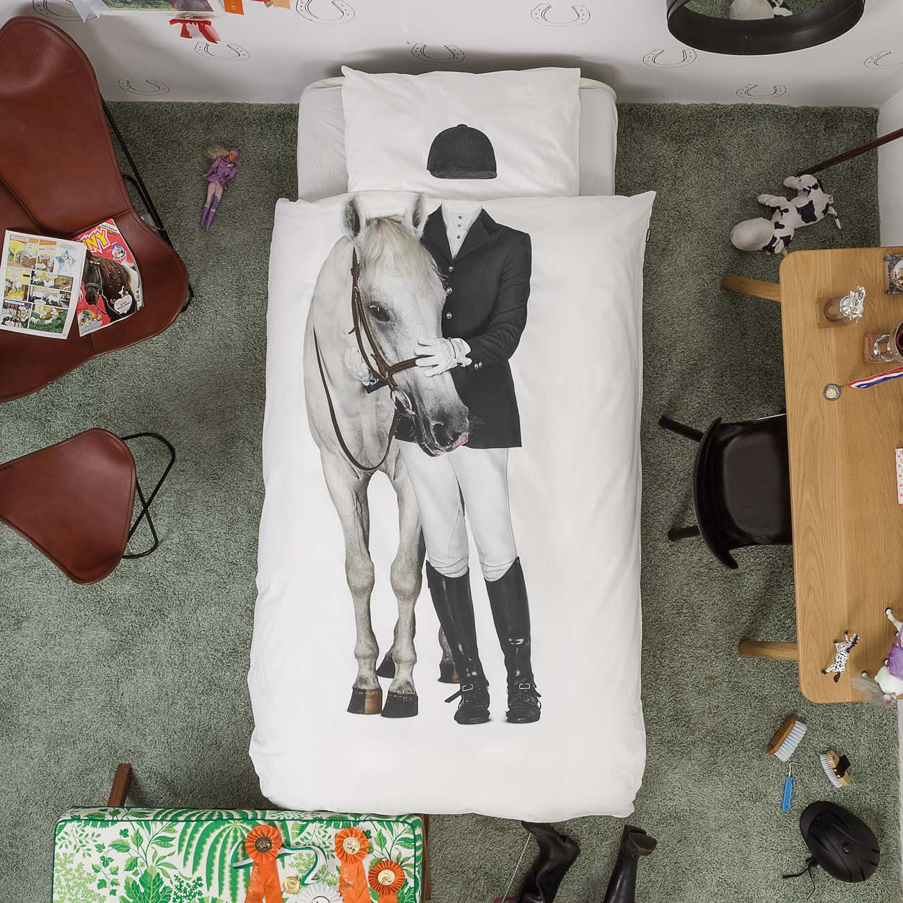 Bettwäsche mit realistischem Fotodruck für Pferdefans - Snurk Amazone