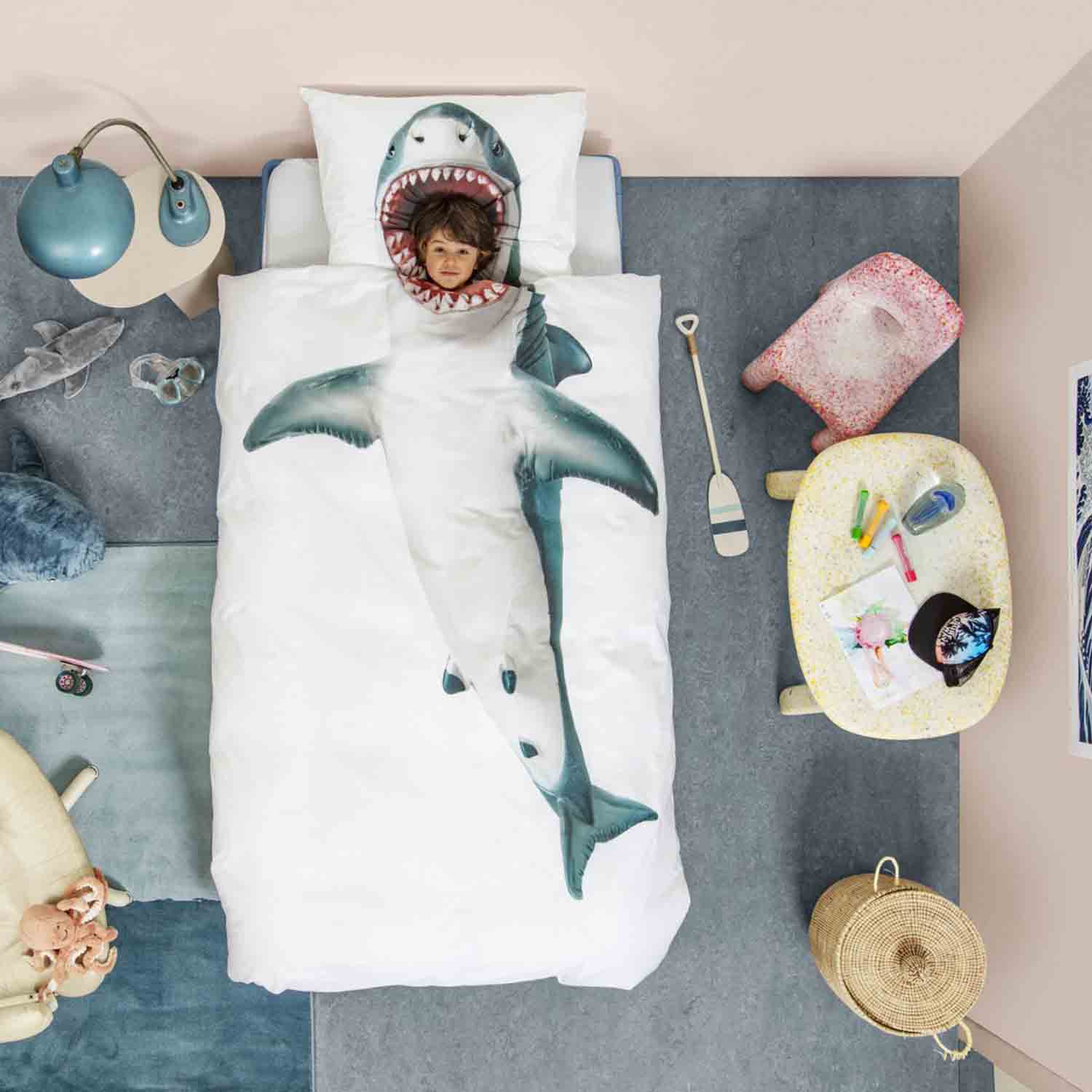 Erobere den Ozean in deinen Träumen - Haifisch Bettwäsche aus 100% Baumwolle