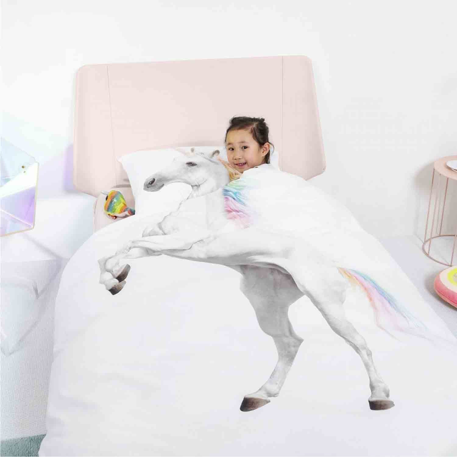 Märchenhaftes Einhorn aus der Fairy Welt - Bettwäsche aus 100% Baumwolle - trocknergeeignet