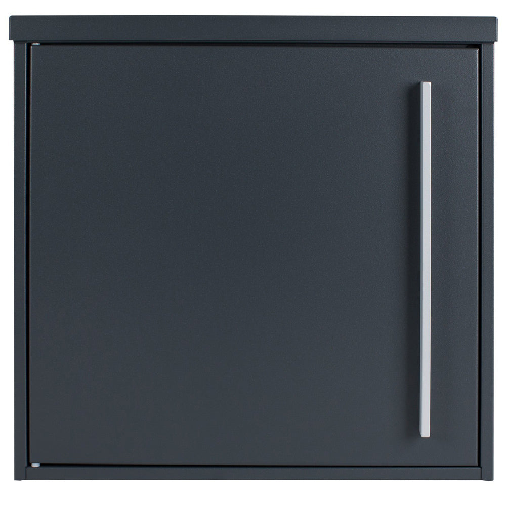 SBox 101b Standbriefkasten anthrazit (RAL 7016) Design-Postkasten freistehend mit Pfosten (betonieren)