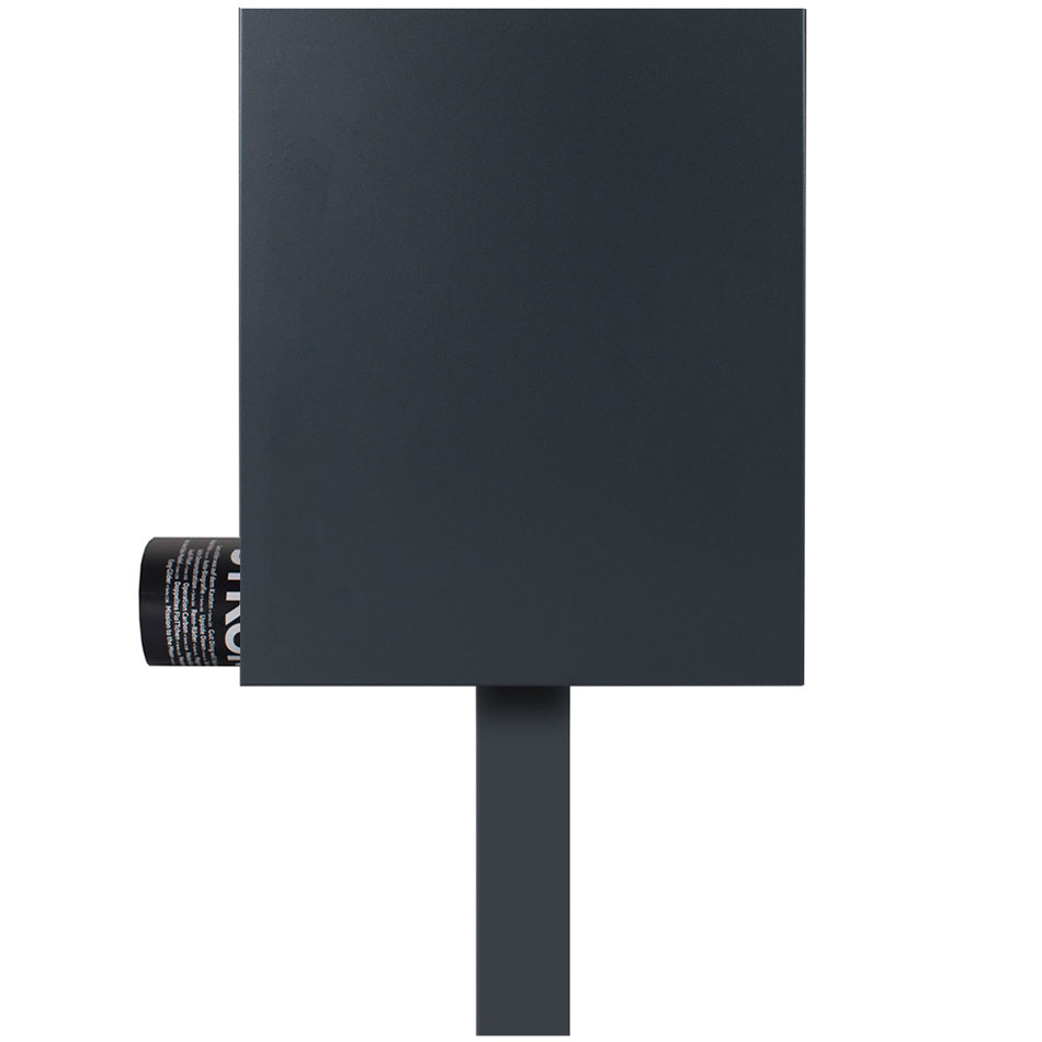 Standbriefkasten mit Zeitungsfach anthrazit seidenglanz (RAL 7016) SBox 116b Briefkasten mit Pfosten (einbetonieren)