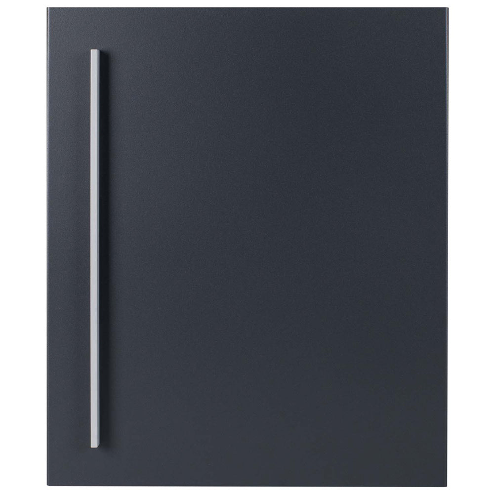 Standbriefkasten mit Zeitungsfach anthrazit (RAL 7016) SBox 110R-b Briefkasten mit Pfosten (einbetonieren) Rechtsanschlag