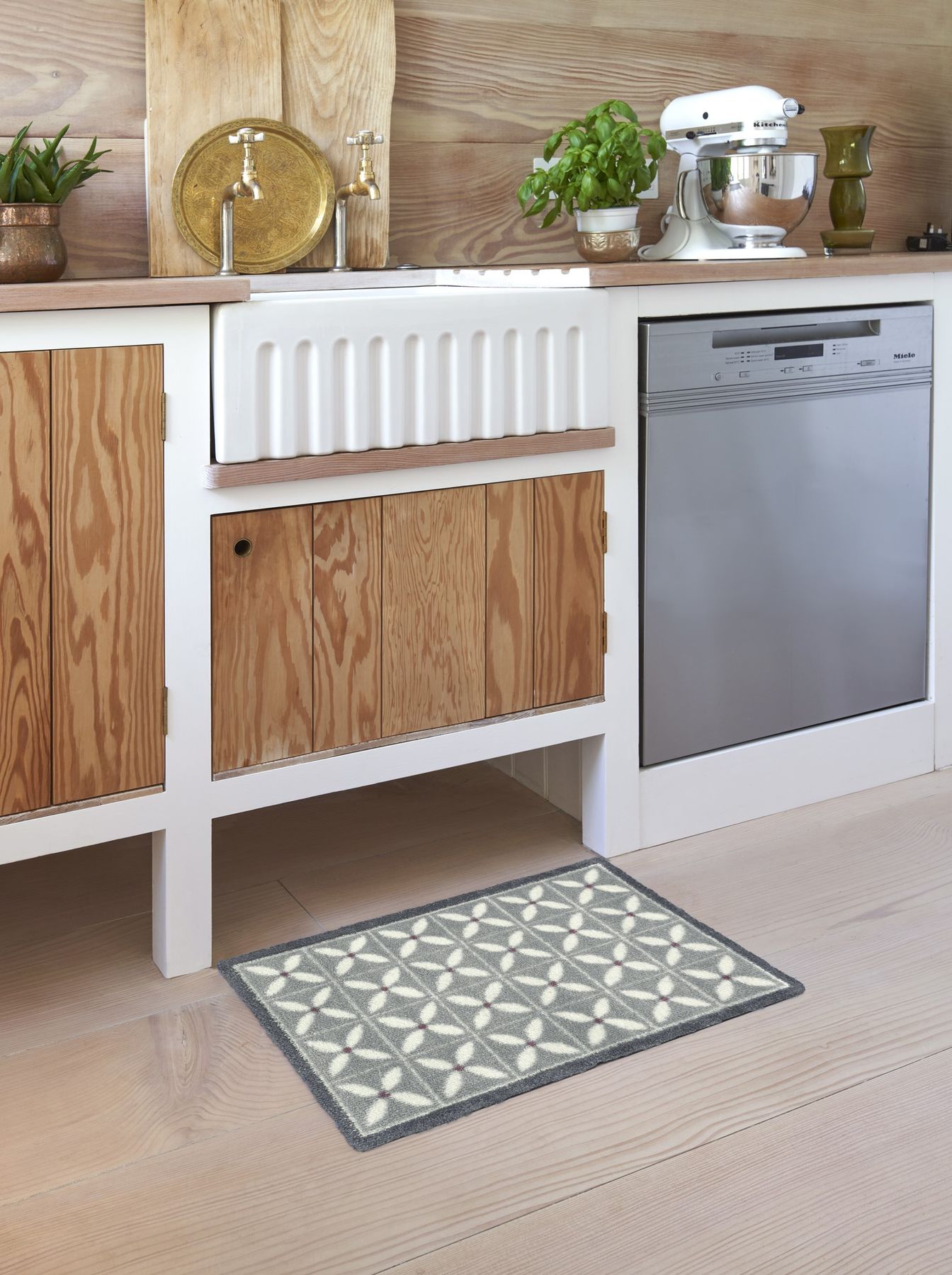 Fußmatte 40x60 Flower Fields Grey grau