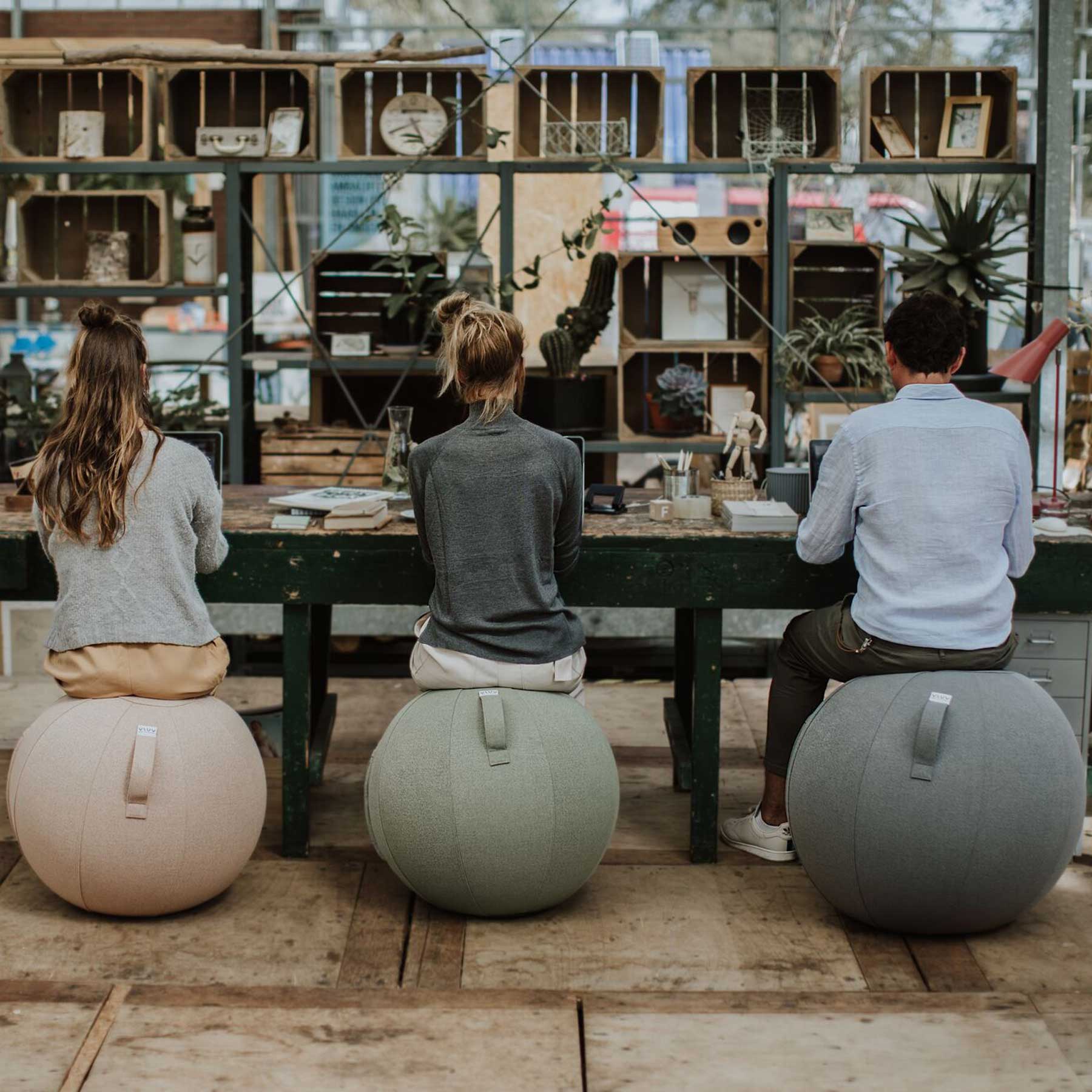 Sova Stoff-Sitzball 60-65 cm Ash