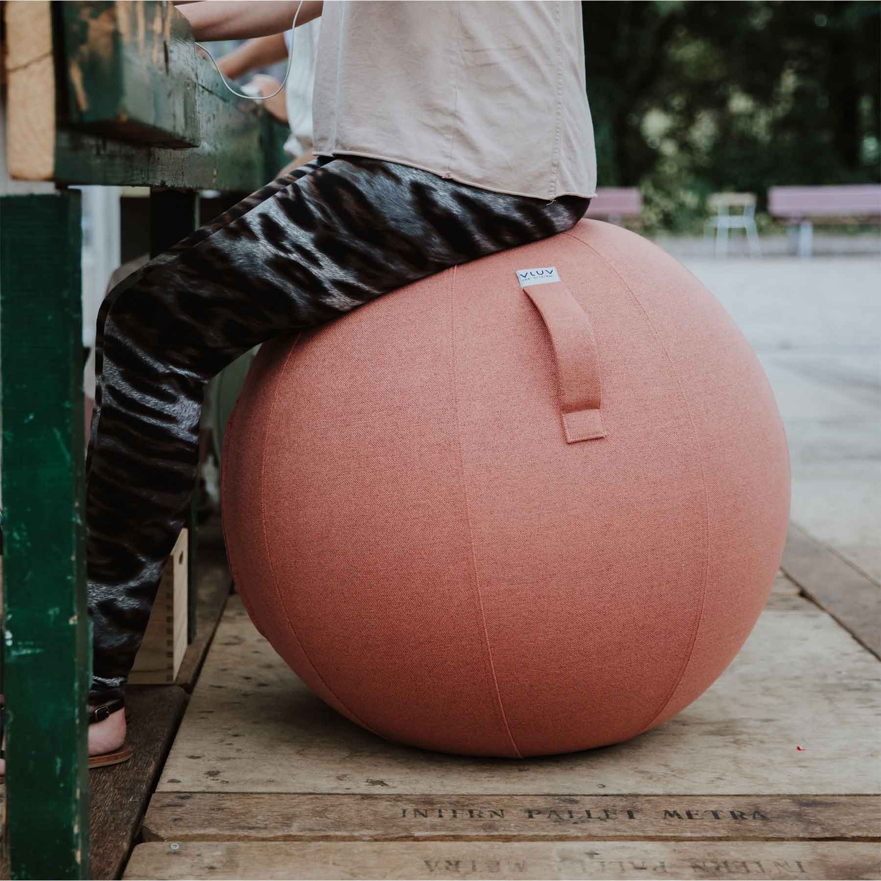 Sova Stoff-Sitzball 60-65 cm Salmon