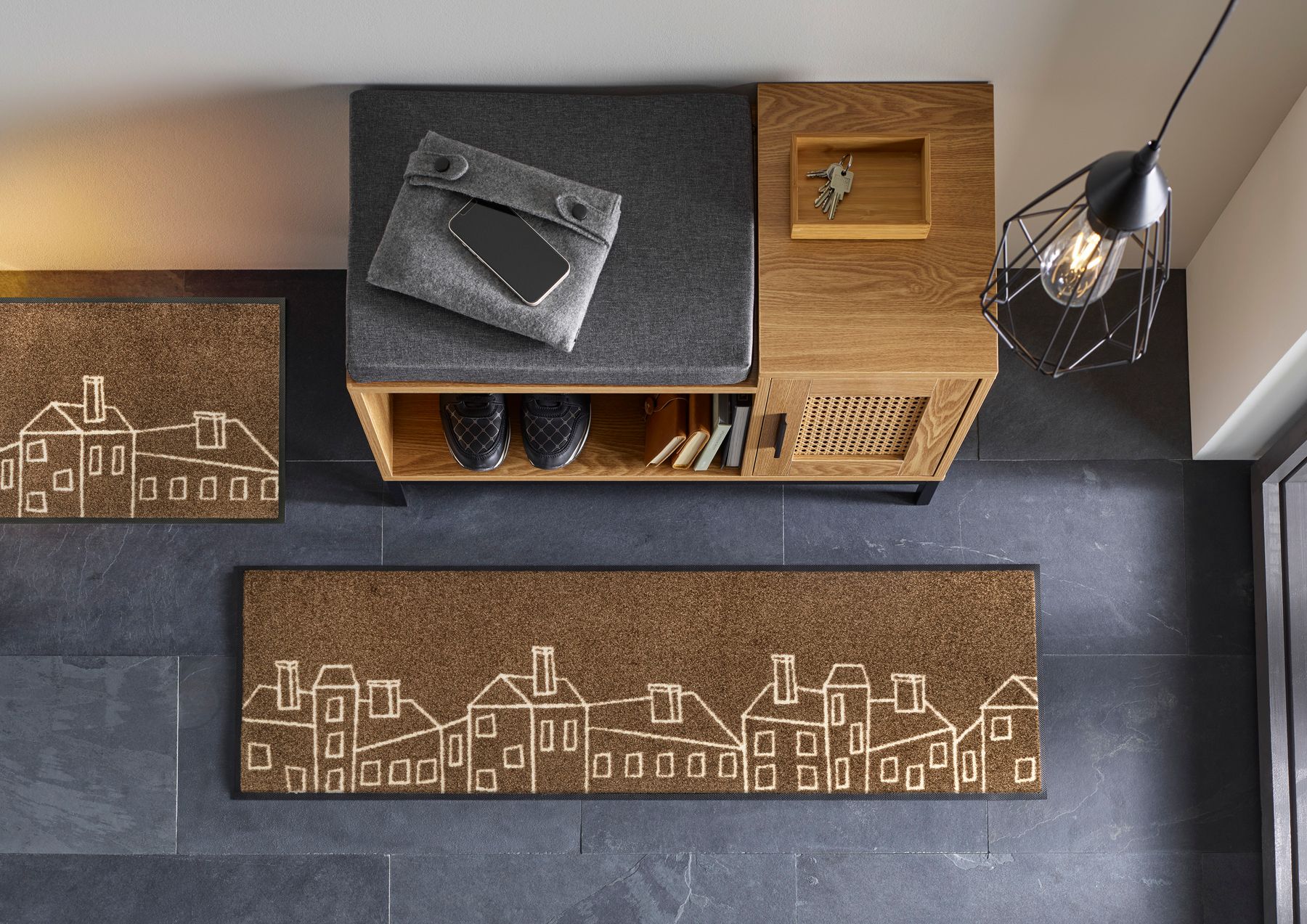 Läufer 35x120 Linecity braun