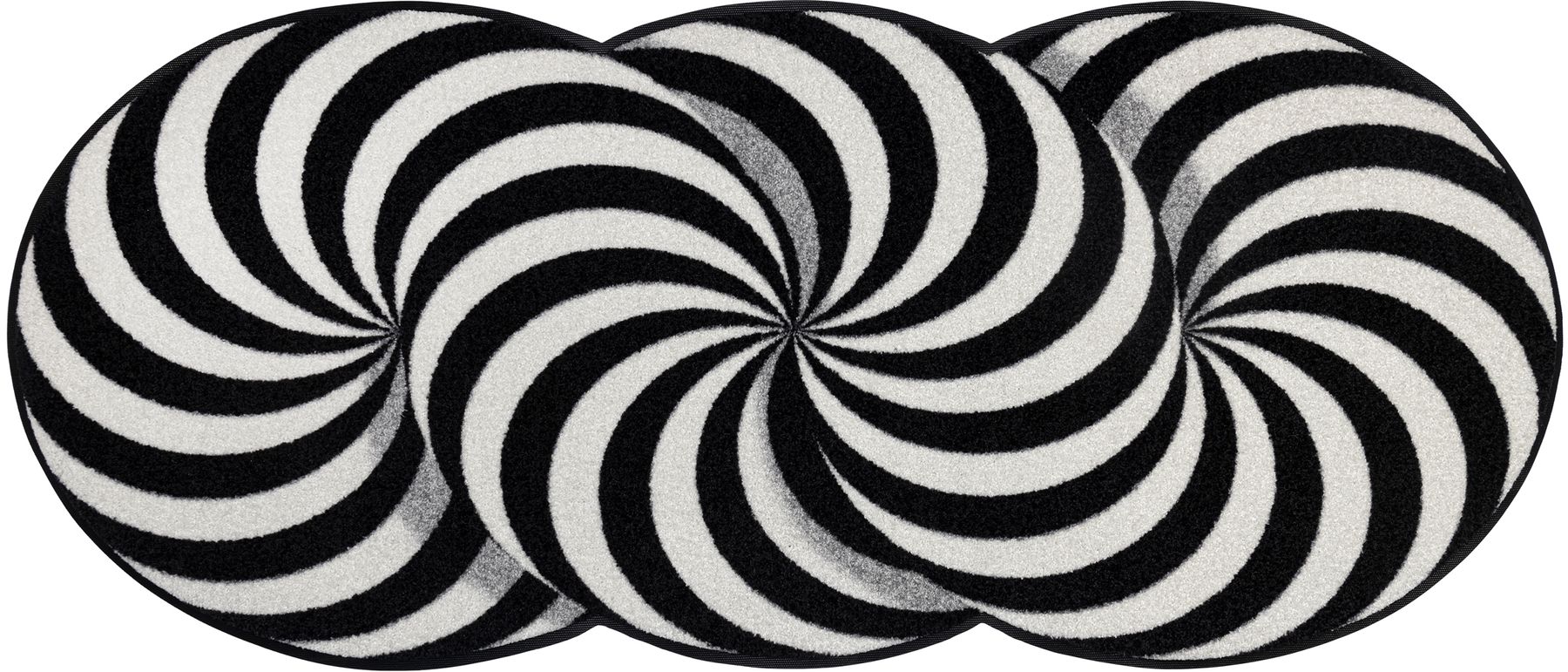 Läufer 60x140 Infinity Swirl schwarz Sonderform