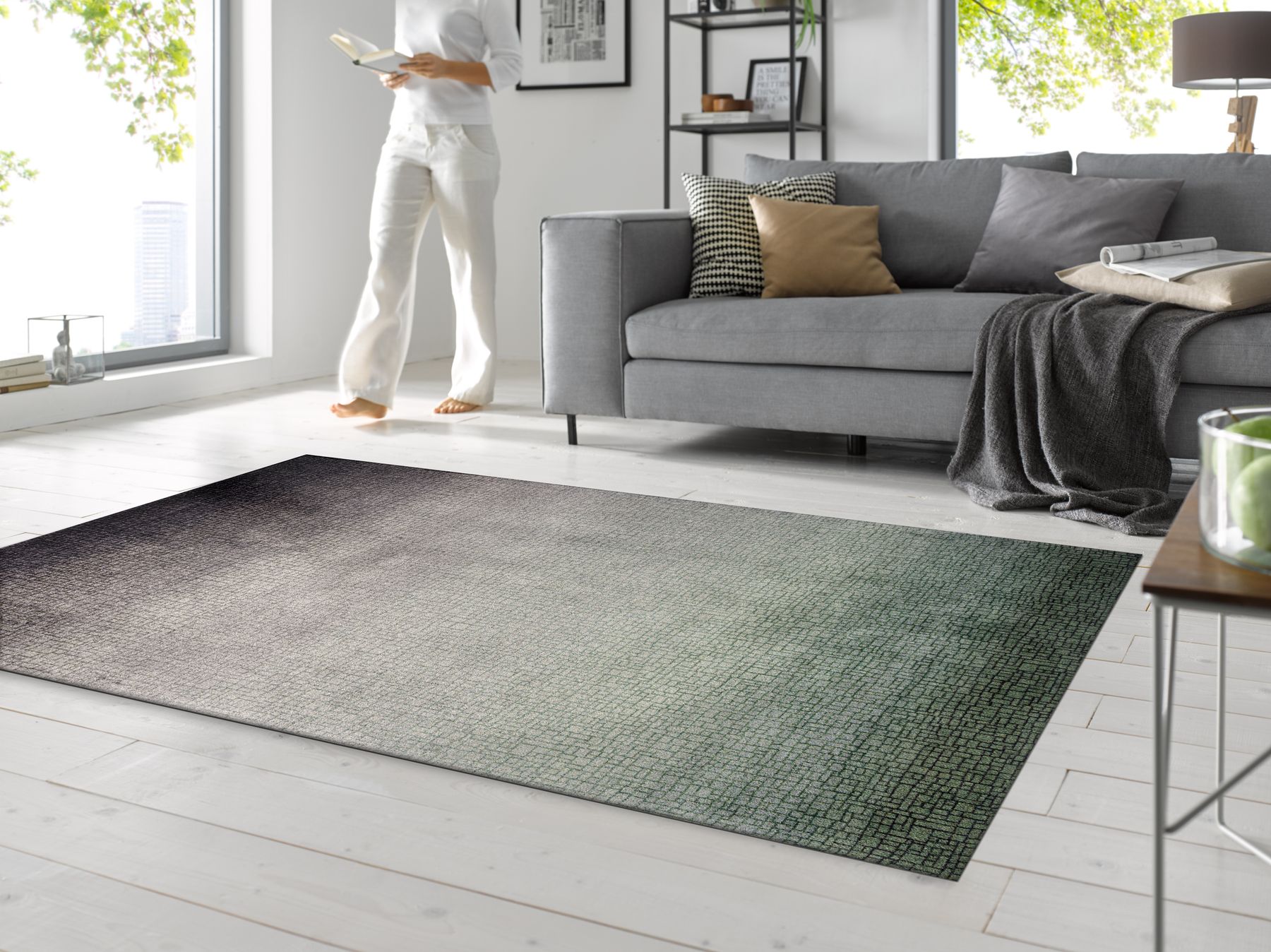 Wohnteppich 140x200 Calm Soul grau