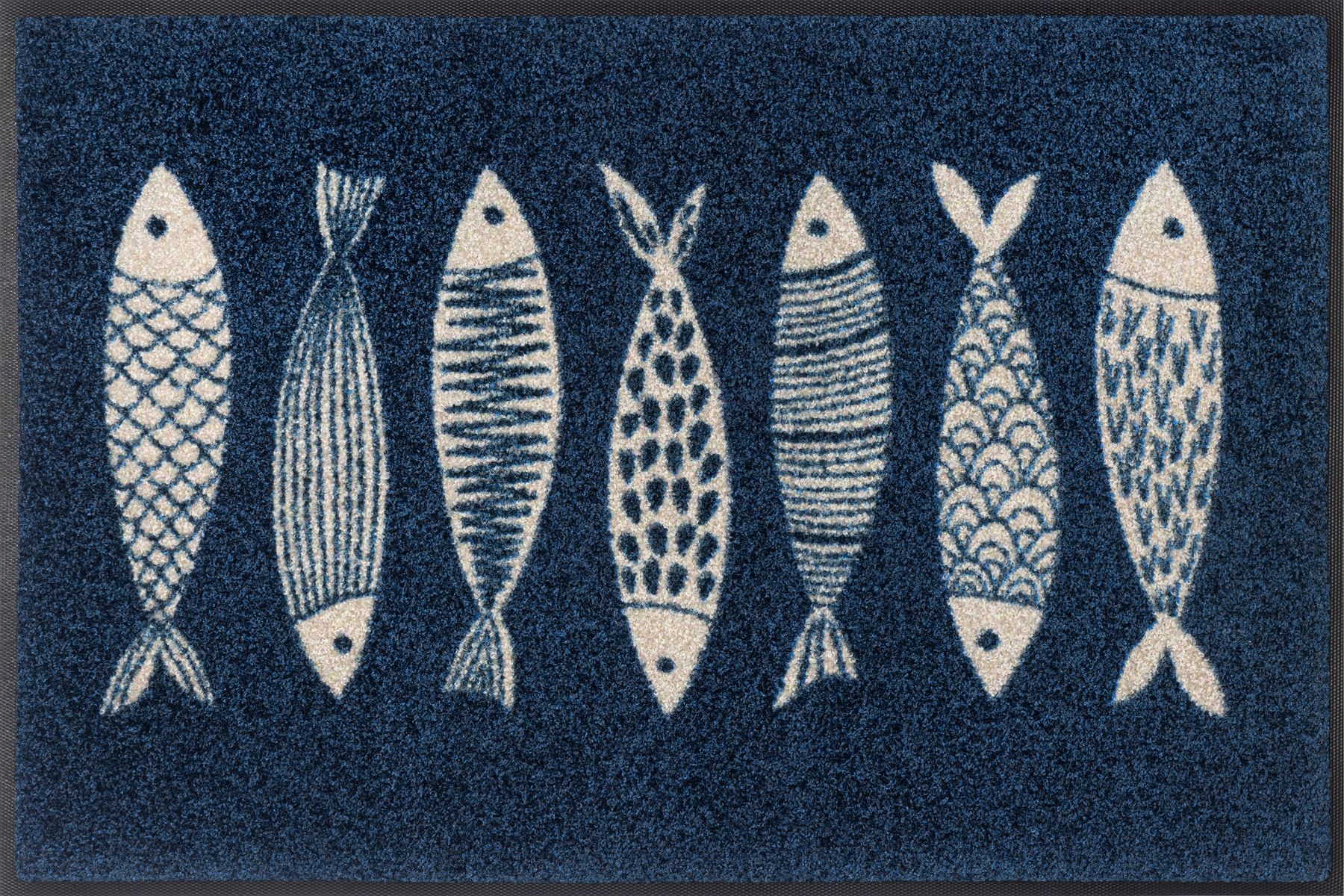 Fußmatte 50x75 Fish Tango blau