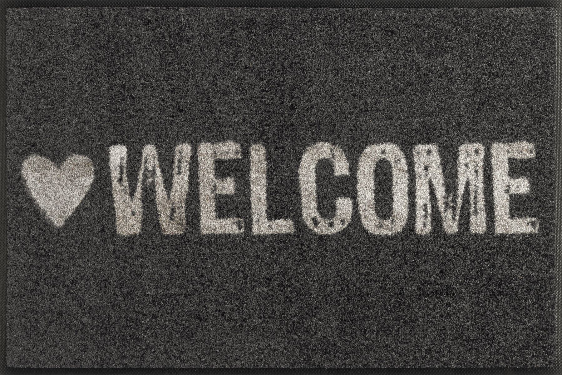 Fußmatte 50x75 Warmly Welcome anthrazit