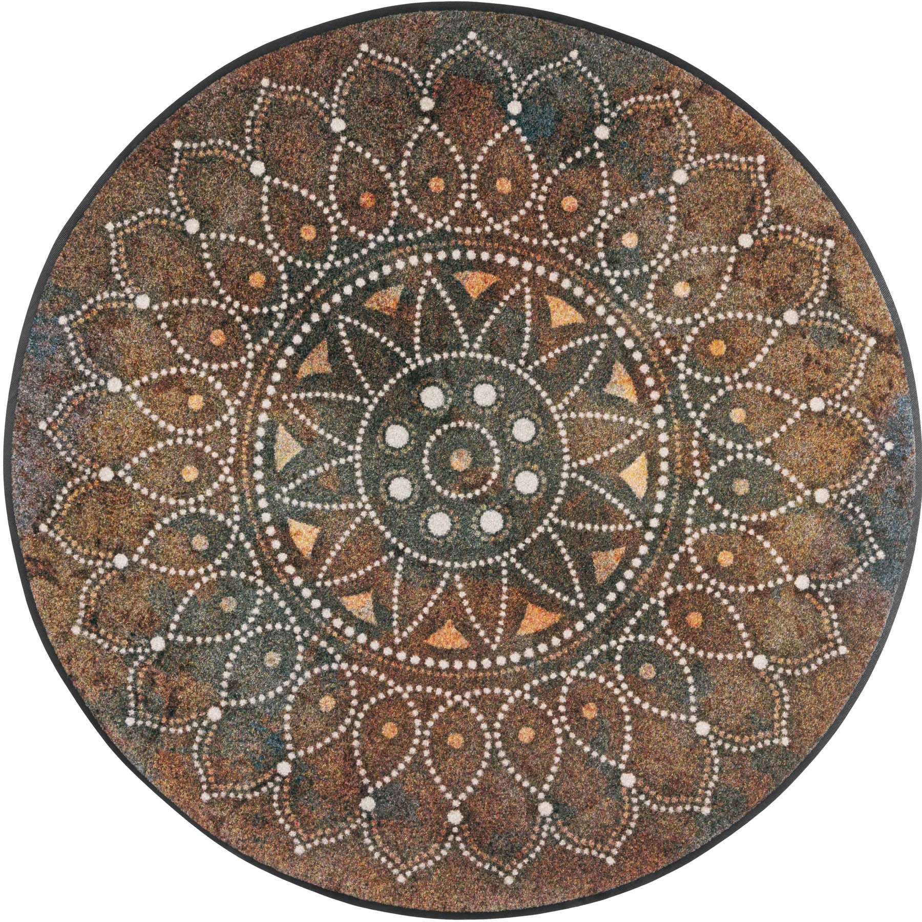 Fußmatte 85x85 Madhana braun rund