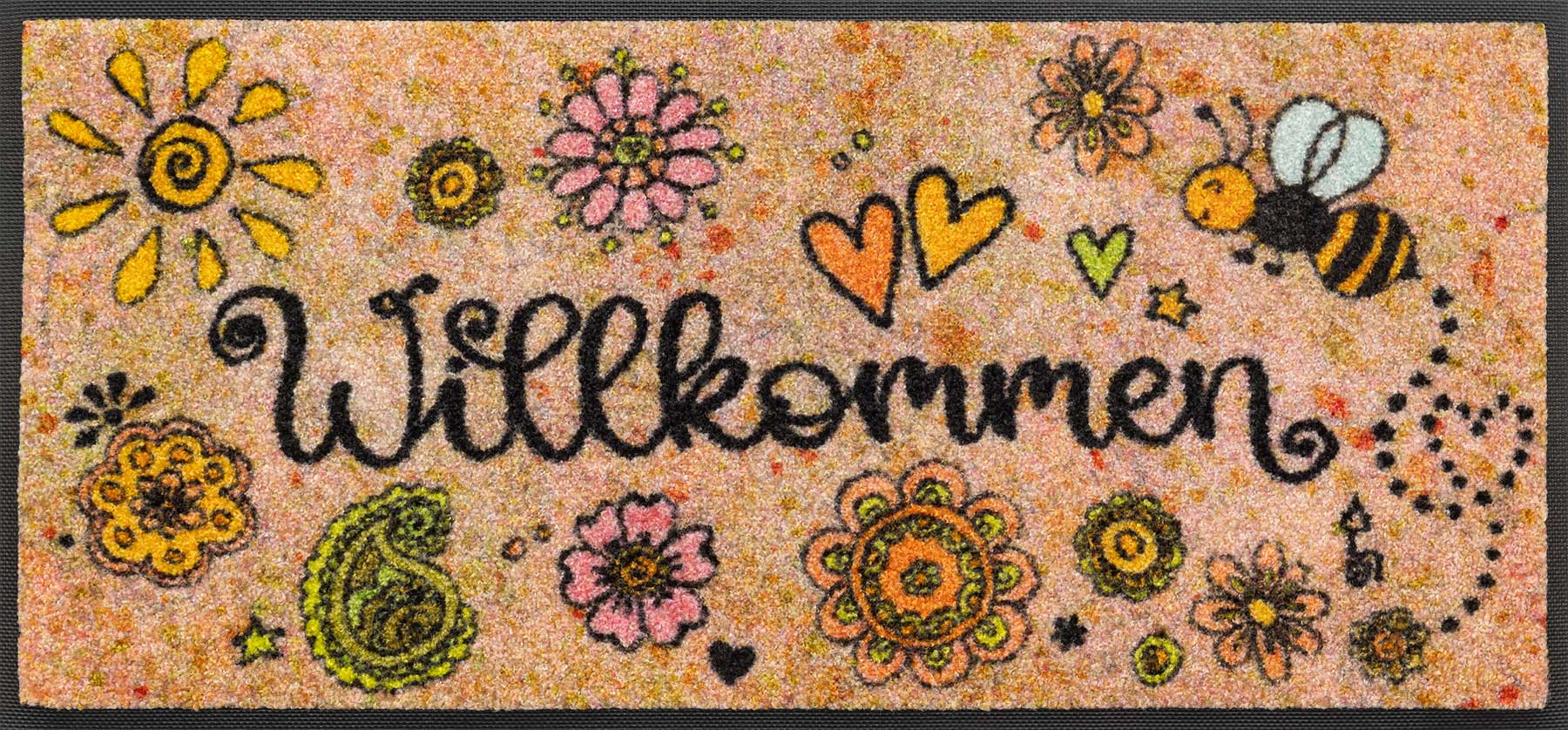 Fußabtreter klein 35x75 Bring Glück herein beige