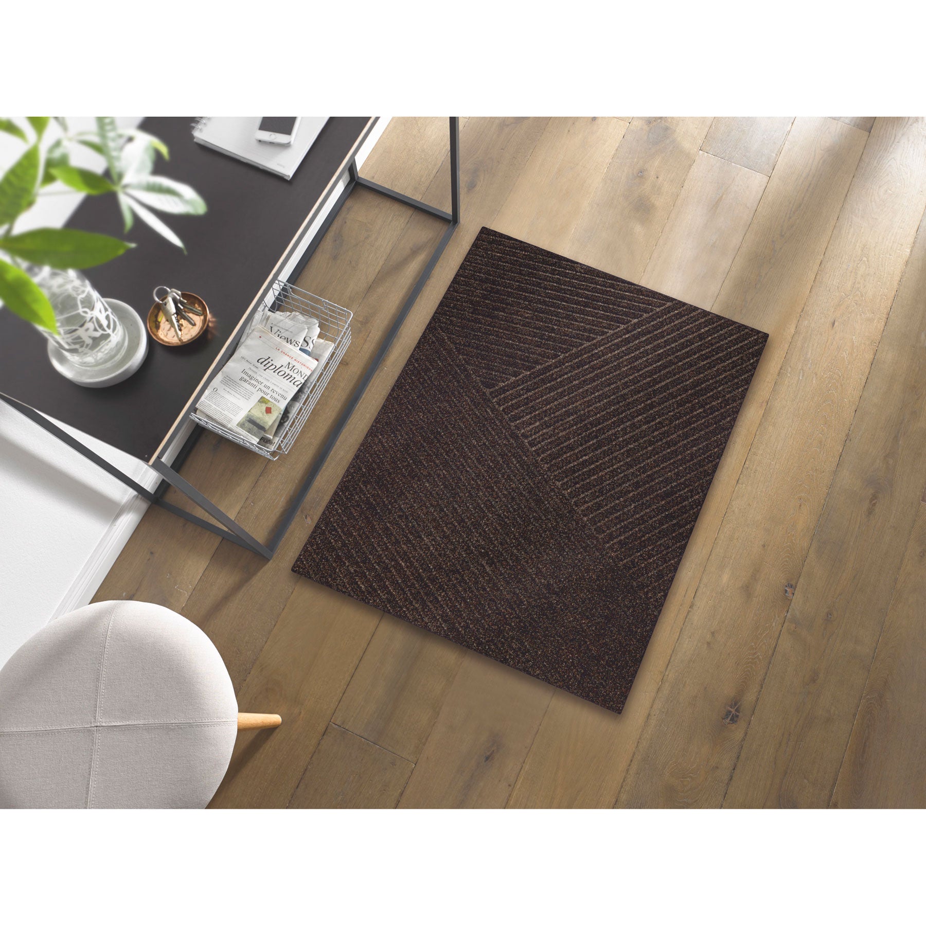 Fußmatte 60x90 Dune Stripes dark Braun