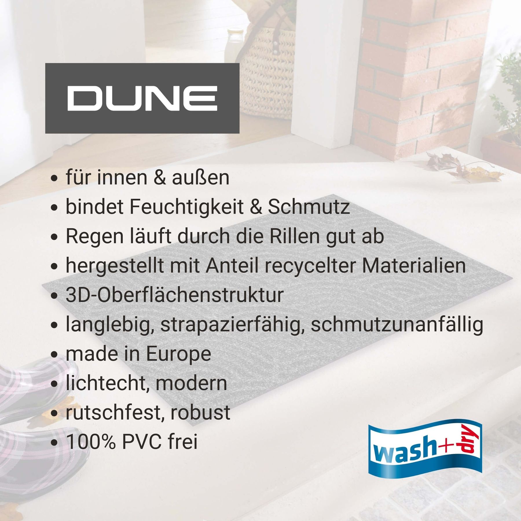 Fußmatte 60x90 Dune Waves dark Braun