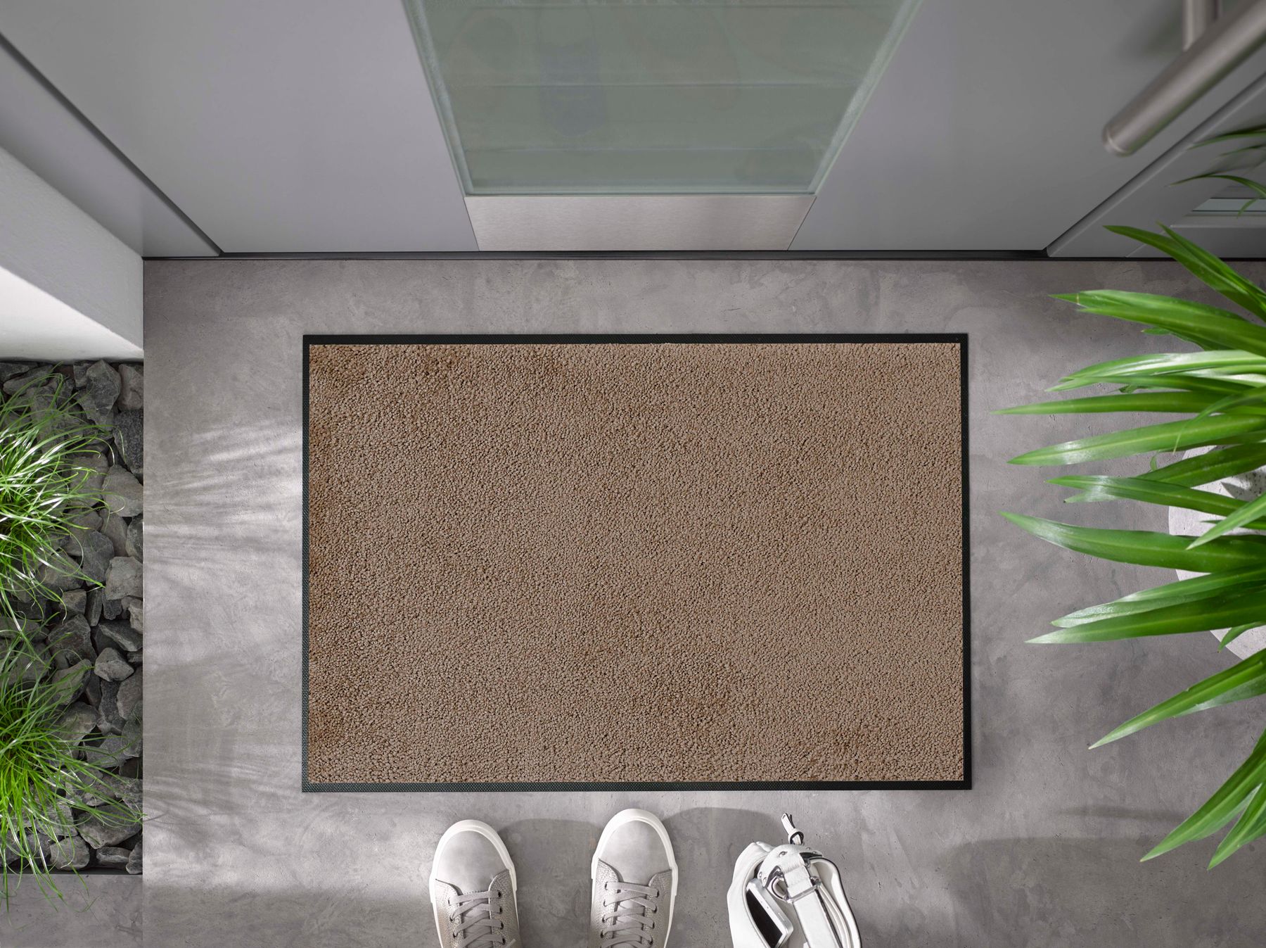 Wash+Dry Fussmatte Türvorleger taupe braun 60x90 vor Haustür