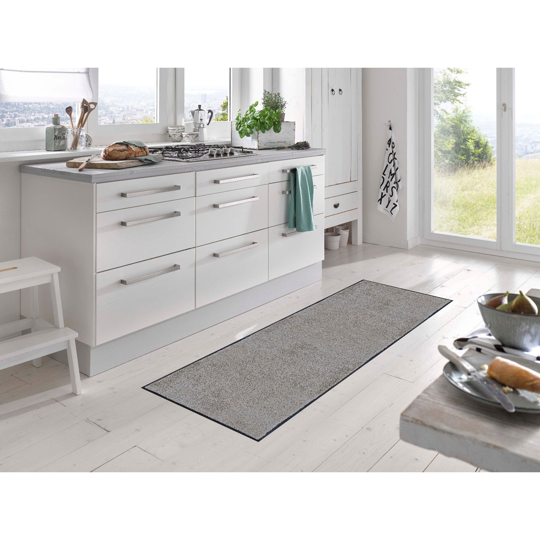 Teppichläufer 60x180 Cool Grey silber