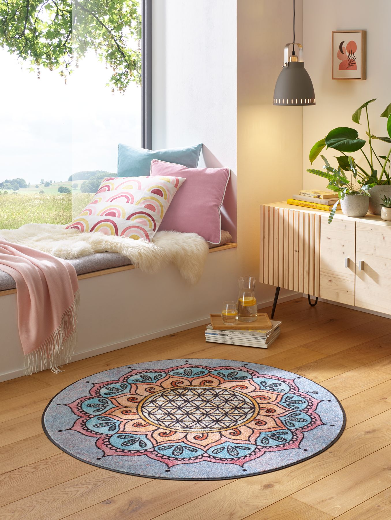 Fußmatte 85x85 Harmony Pattern rund