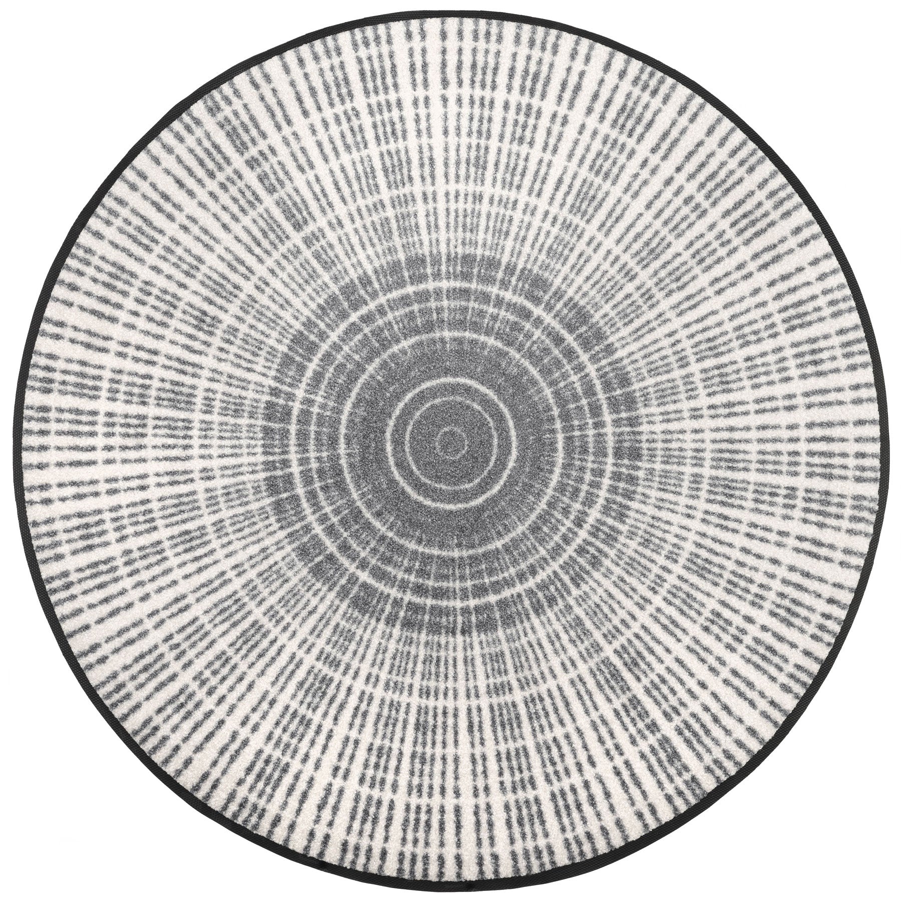 Fußmatte 85x85 Cascara grey grau rund
